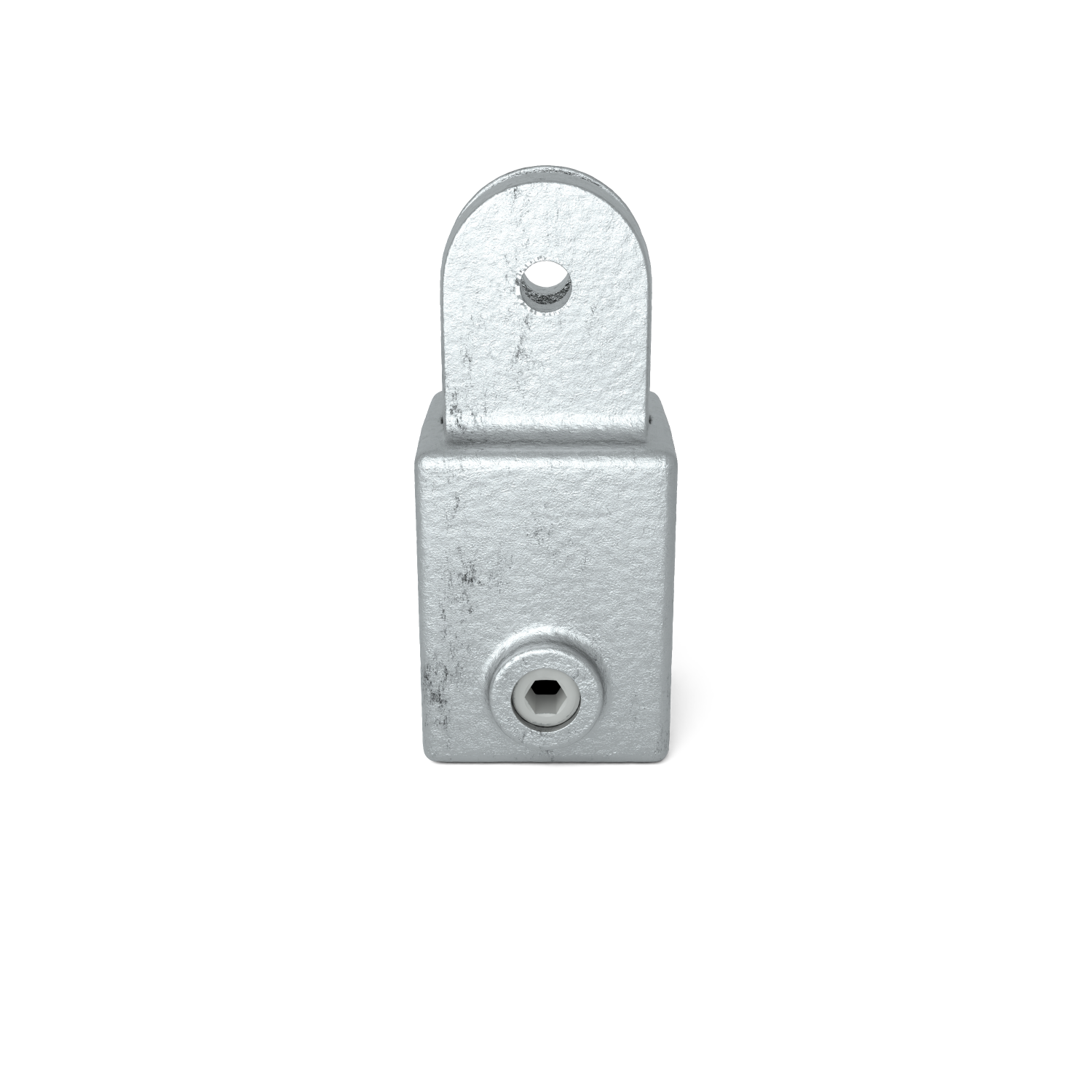 Rohrverbinder Gelenhalter 40 mm quadratisch - Vorderansicht Rohrverbinder (Rohr-verbinder.de)