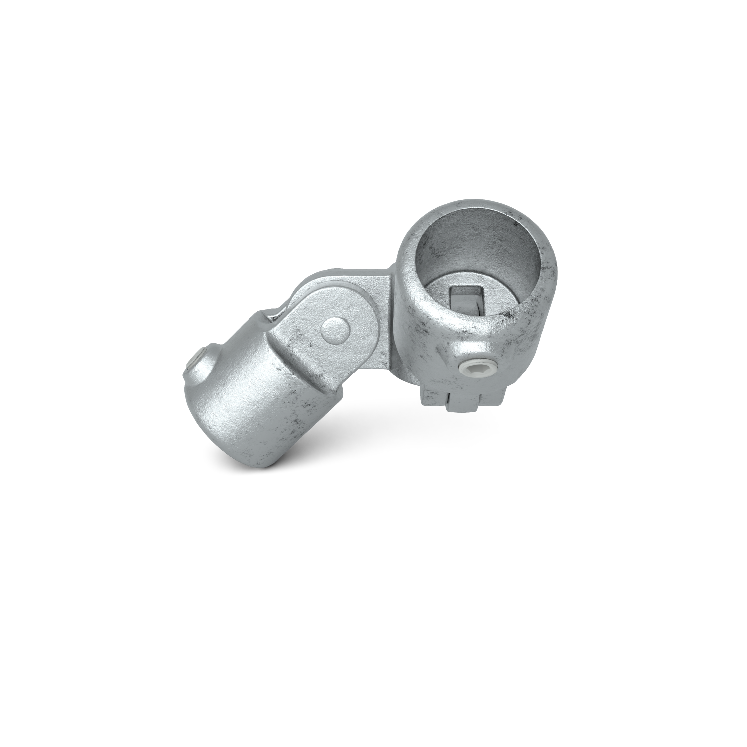 Rohrverbinder Gelenkstück 90º doppelt 42,4 mm - Seitenansicht Rohrverbinder (Rohr-verbinder.de)