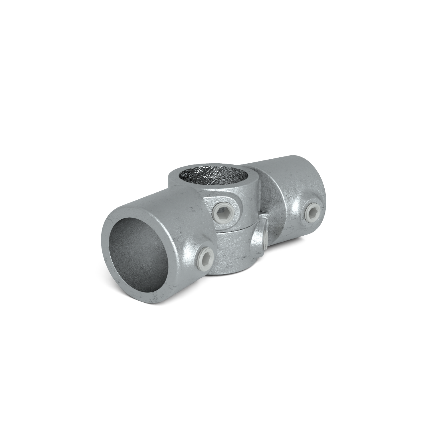 Rohrverbinder Winkelgelenk verstellbar 42,4 mm - 1 Stück - Schrägansicht Rohrverbinder (Rohr-verbinder.de)