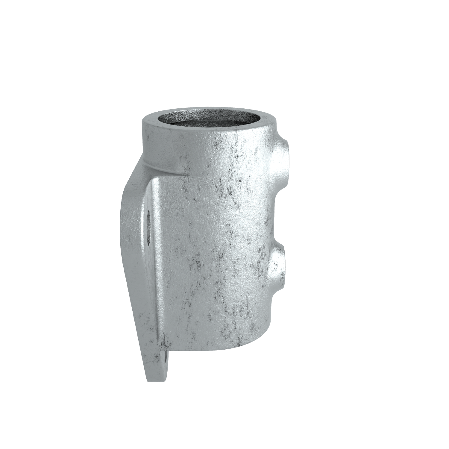 Rohrverbinder Wandhalter Dreieckflansch 42,4 mm - Seitenansicht Rohrverbinder (Rohr-verbinder.de)