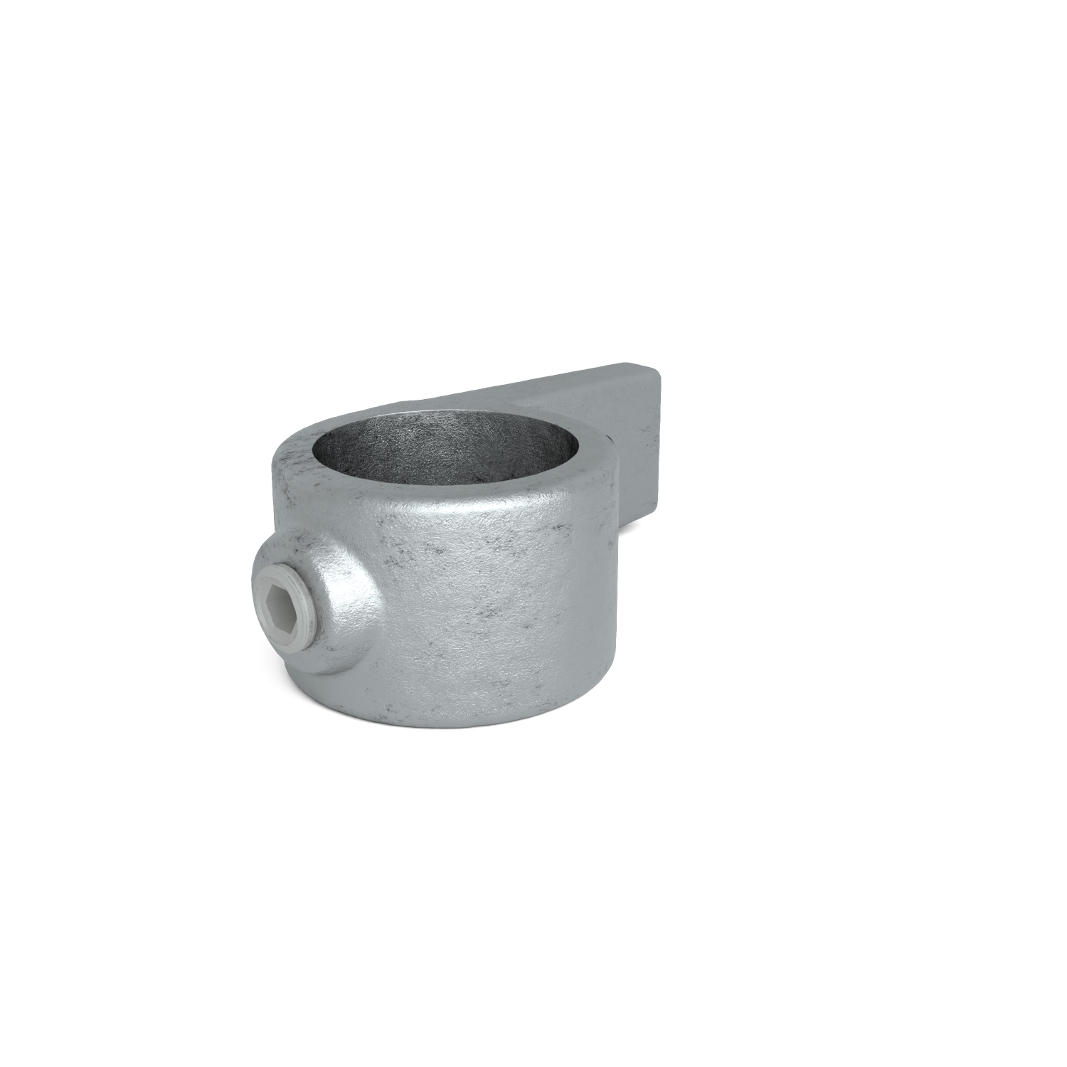 Rohrverbinder Ösenteil mit Einzellasche 48,3 mm - Schrägansicht Rohrverbinder (Rohr-verbinder.de)