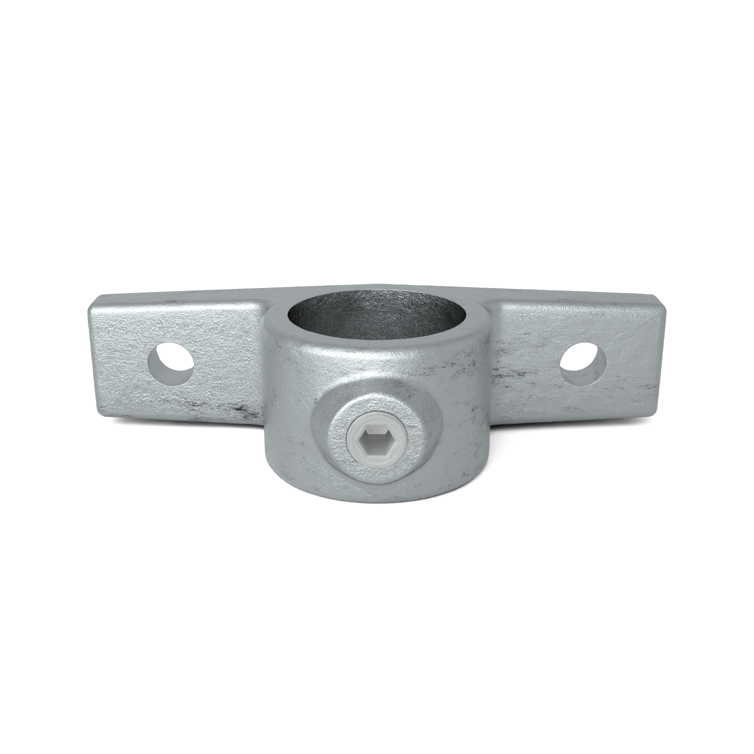 Rohrverbinder Ösenteil mit Doppellasche 48,3 mm - Vorderansicht Rohrverbinder (Rohr-verbinder.de)