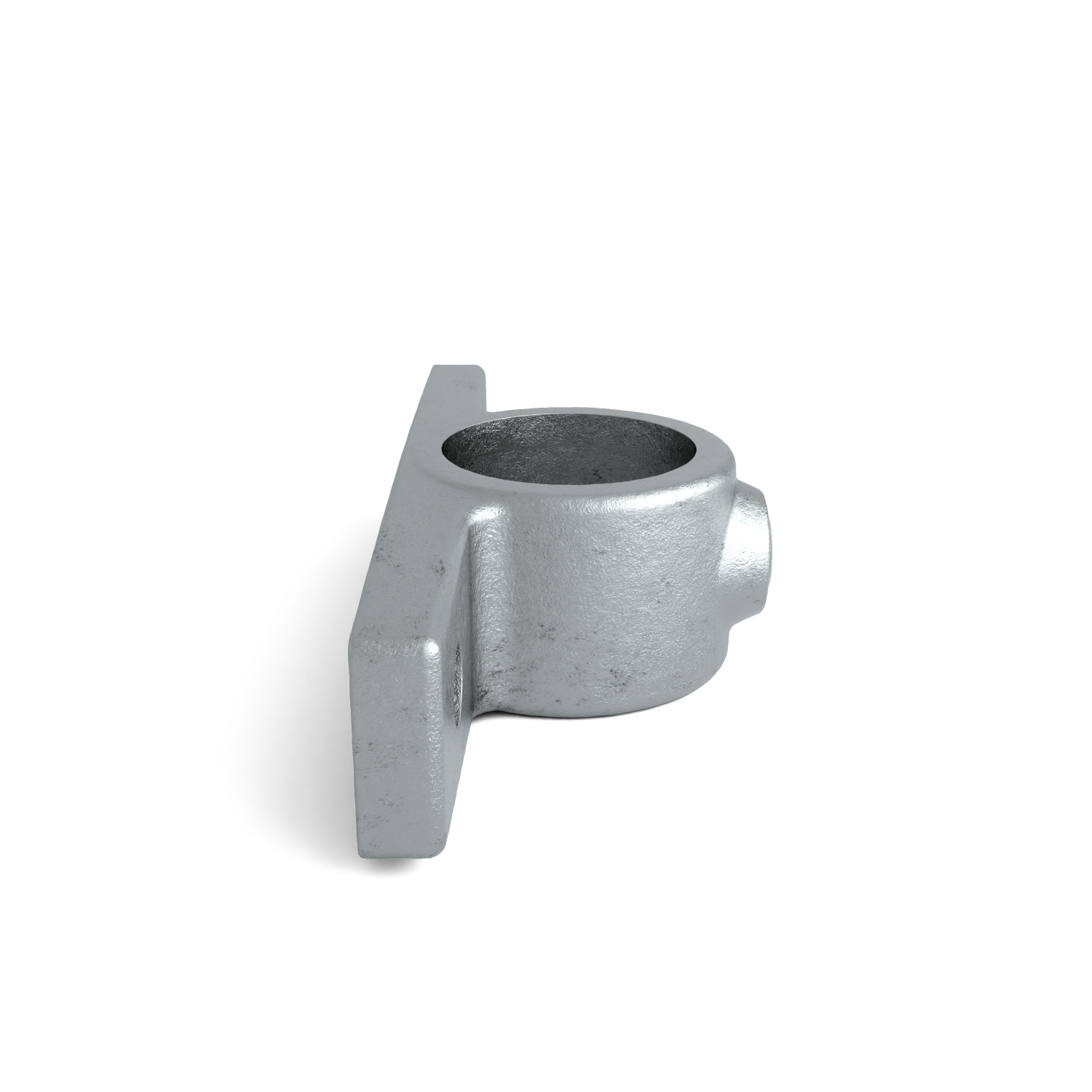 Rohrverbinder Ösenteil mit Doppellasche 48,3 mm - Seitenansicht Rohrverbinder (Rohr-verbinder.de)