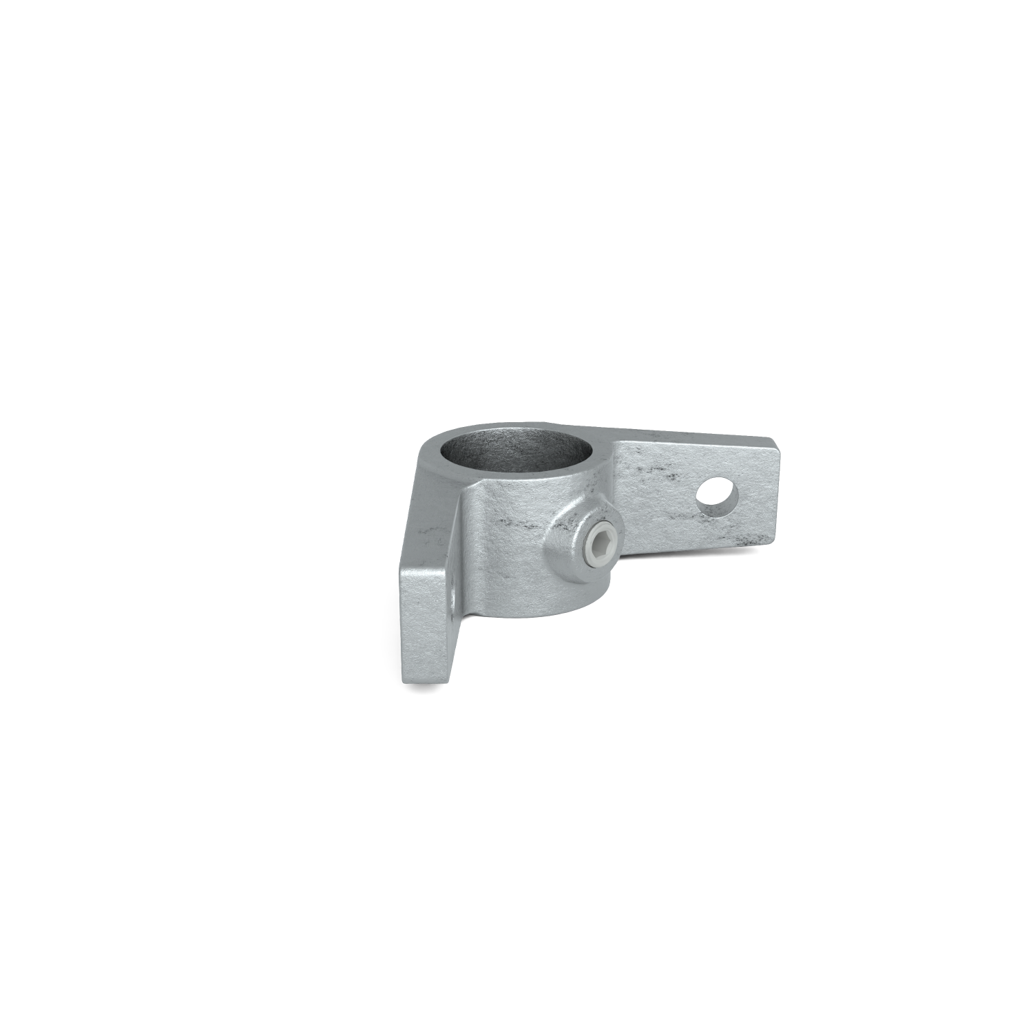 Rohrverbinder Ösenteil mit Doppellasche 90º 48,3 mm - Schrägansicht Rohrverbinder (Rohr-verbinder.de)
