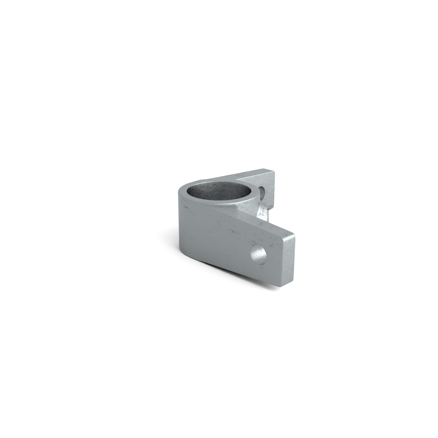 Rohrverbinder Ösenteil mit Doppellasche 90º 33,7 mm - Seitenansicht Rohrverbinder (Rohr-verbinder.de)