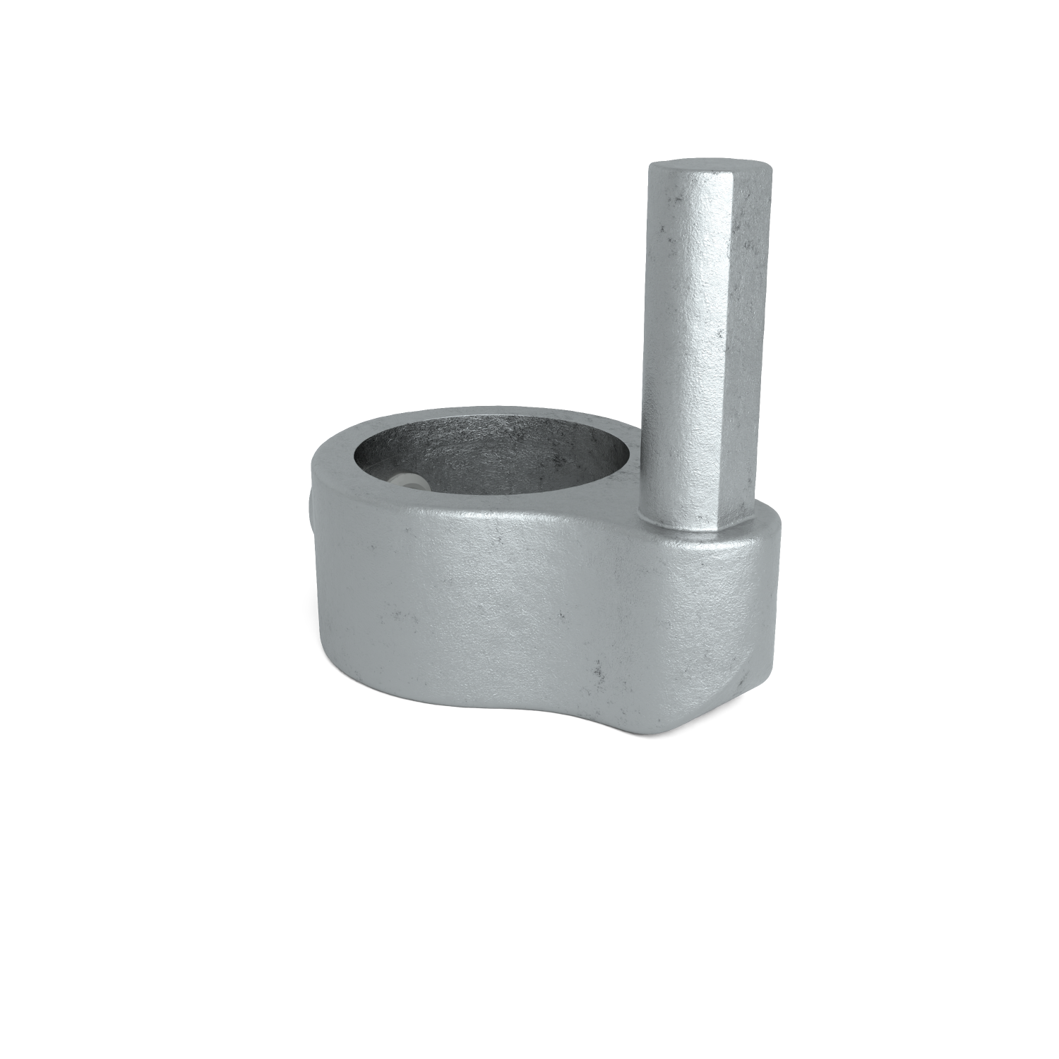 Rohrverbinder Stellringzapfen 48,3 mm - Schrägansicht Rohrverbinder (Rohr-verbinder.de)