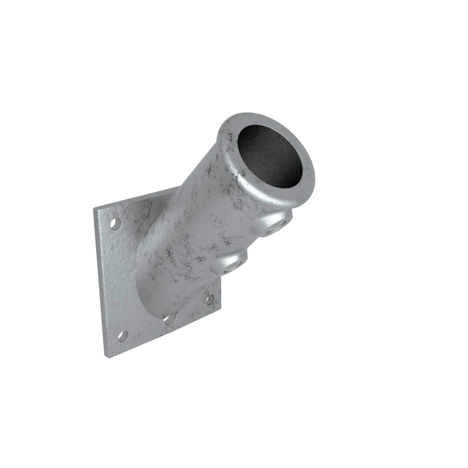 Rohrverbinder Fahnenhalterung 33,7 mm - Vorderansicht Rohrverbinder (Rohr-verbinder.de)