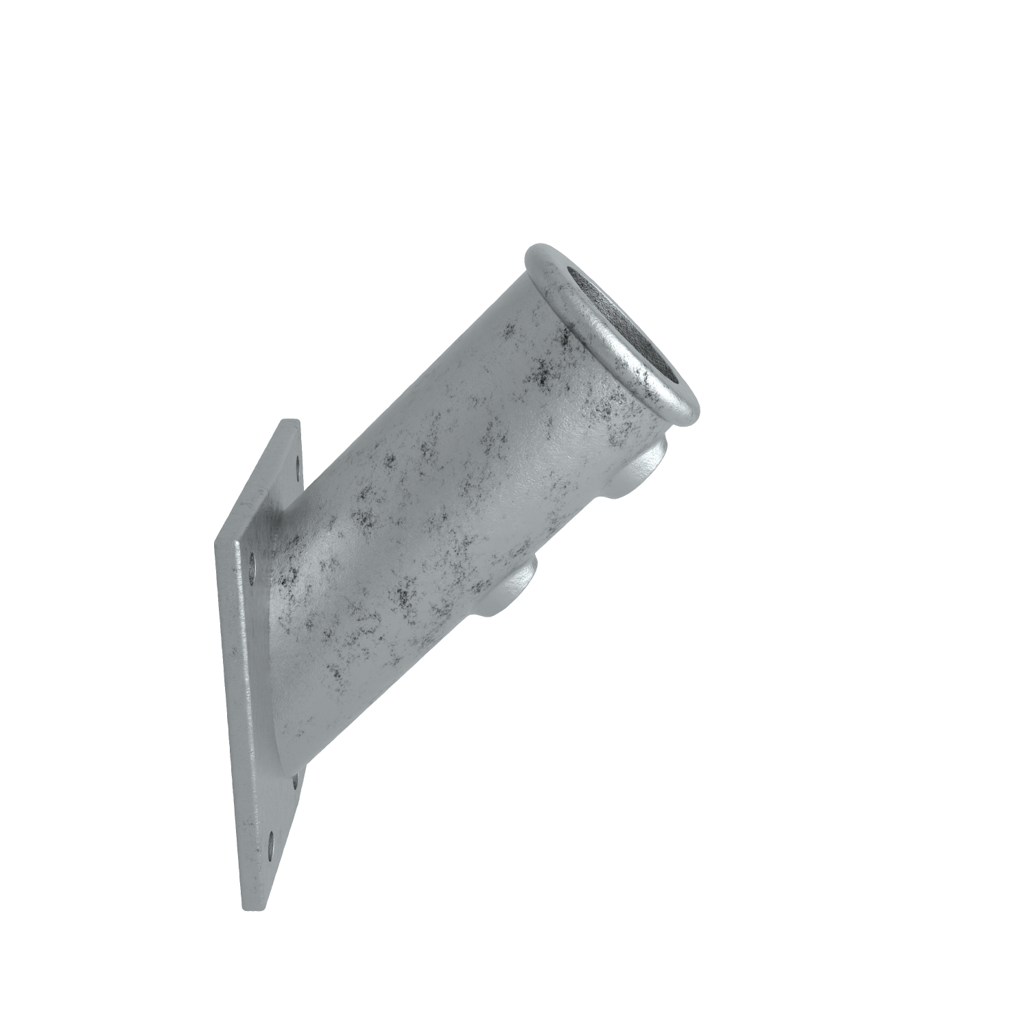 Rohrverbinder Fahnenhalterung 33,7 mm - Schrägansicht Rohrverbinder (Rohr-verbinder.de)