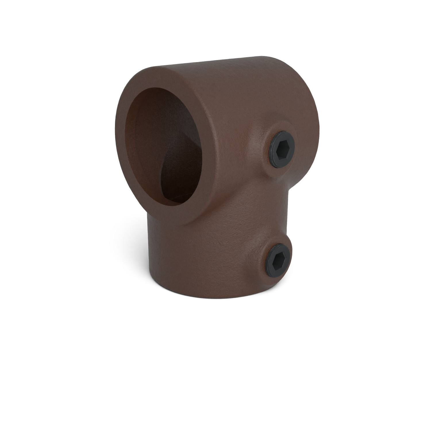 Rohrverbinder T-Stück kurz vintage 33,7 mm - Schrägansicht Rohrverbinder (Rohr-verbinder.de)