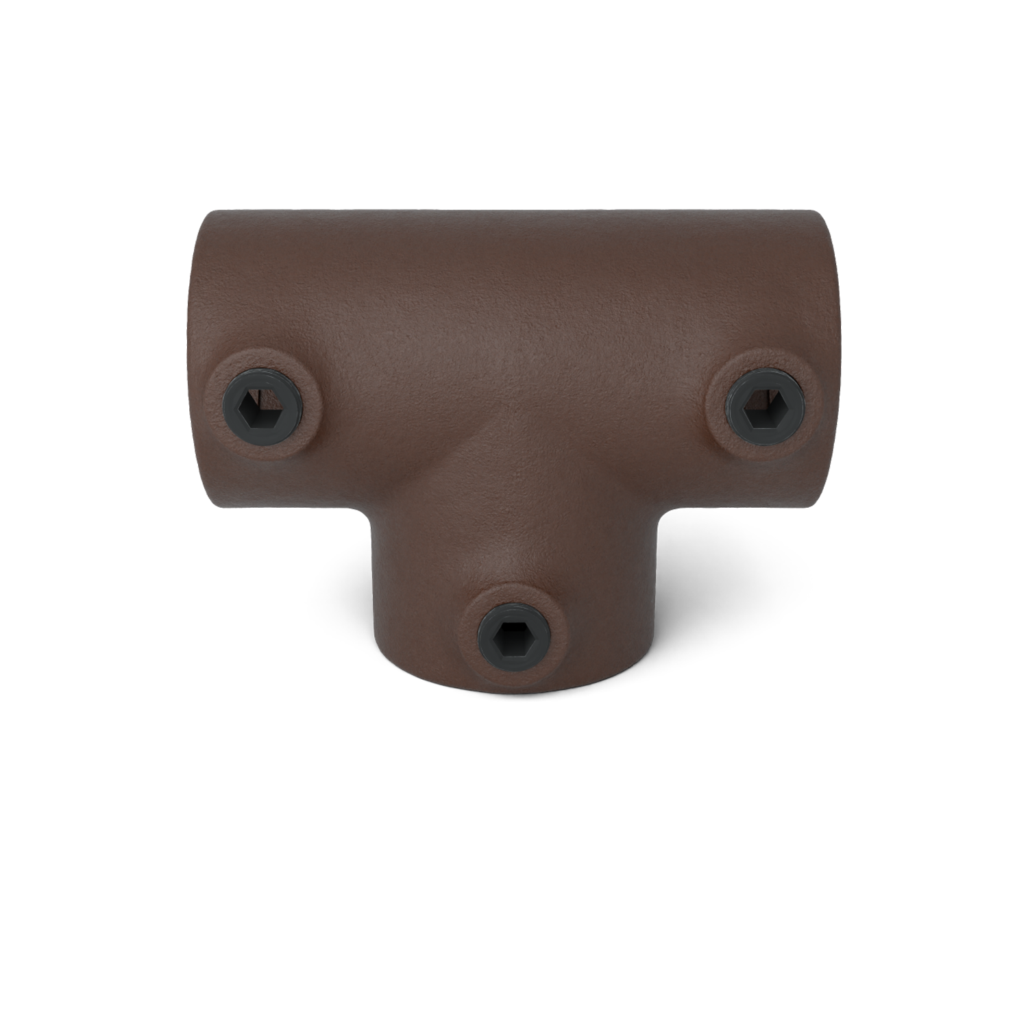 Rohrverbinder T-Stück lang vintage 33,7 mm - Vorderansicht Rohrverbinder (Rohr-verbinder.de)