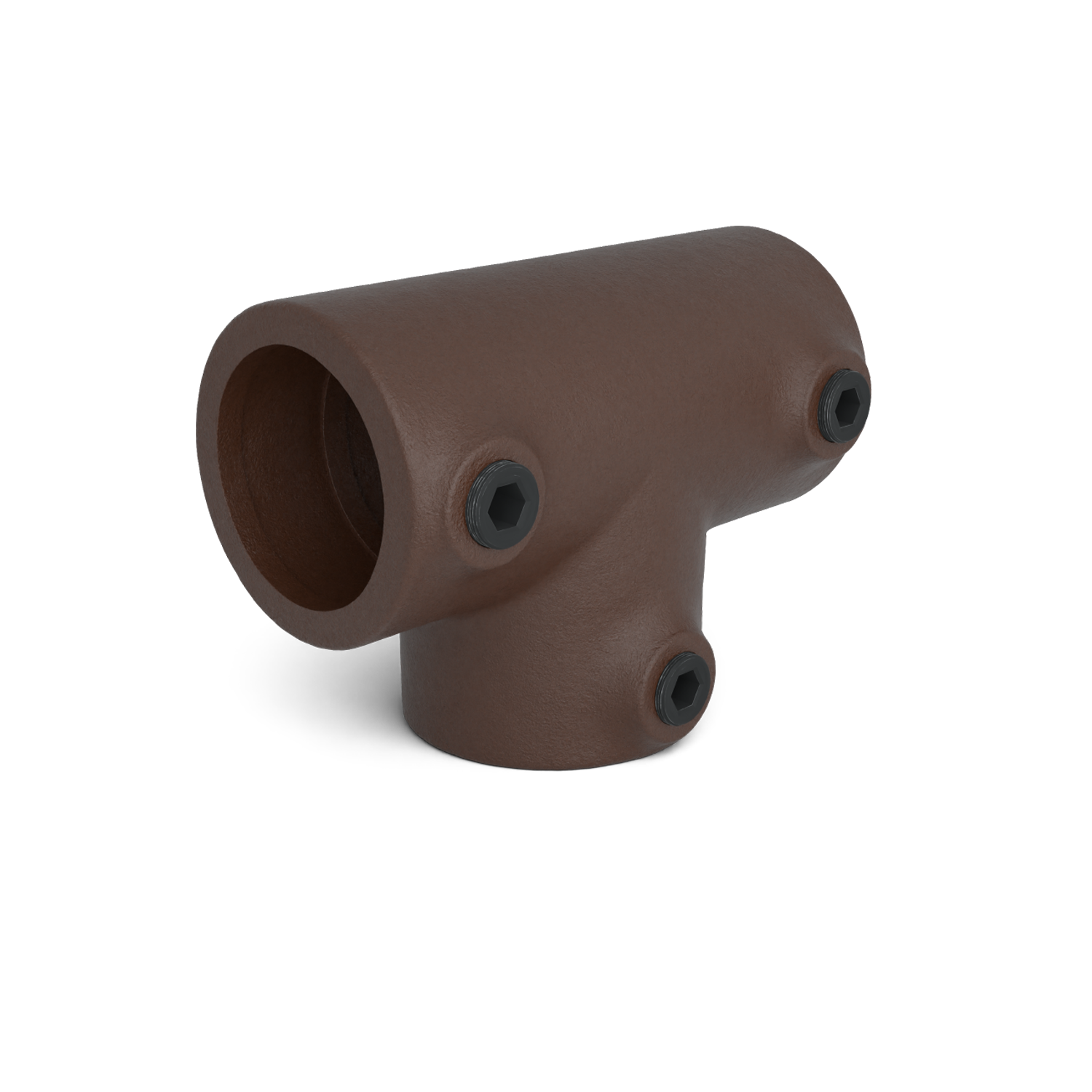 Rohrverbinder T-Stück lang vintage 33,7 mm - Schrägansicht Rohrverbinder (Rohr-verbinder.de)