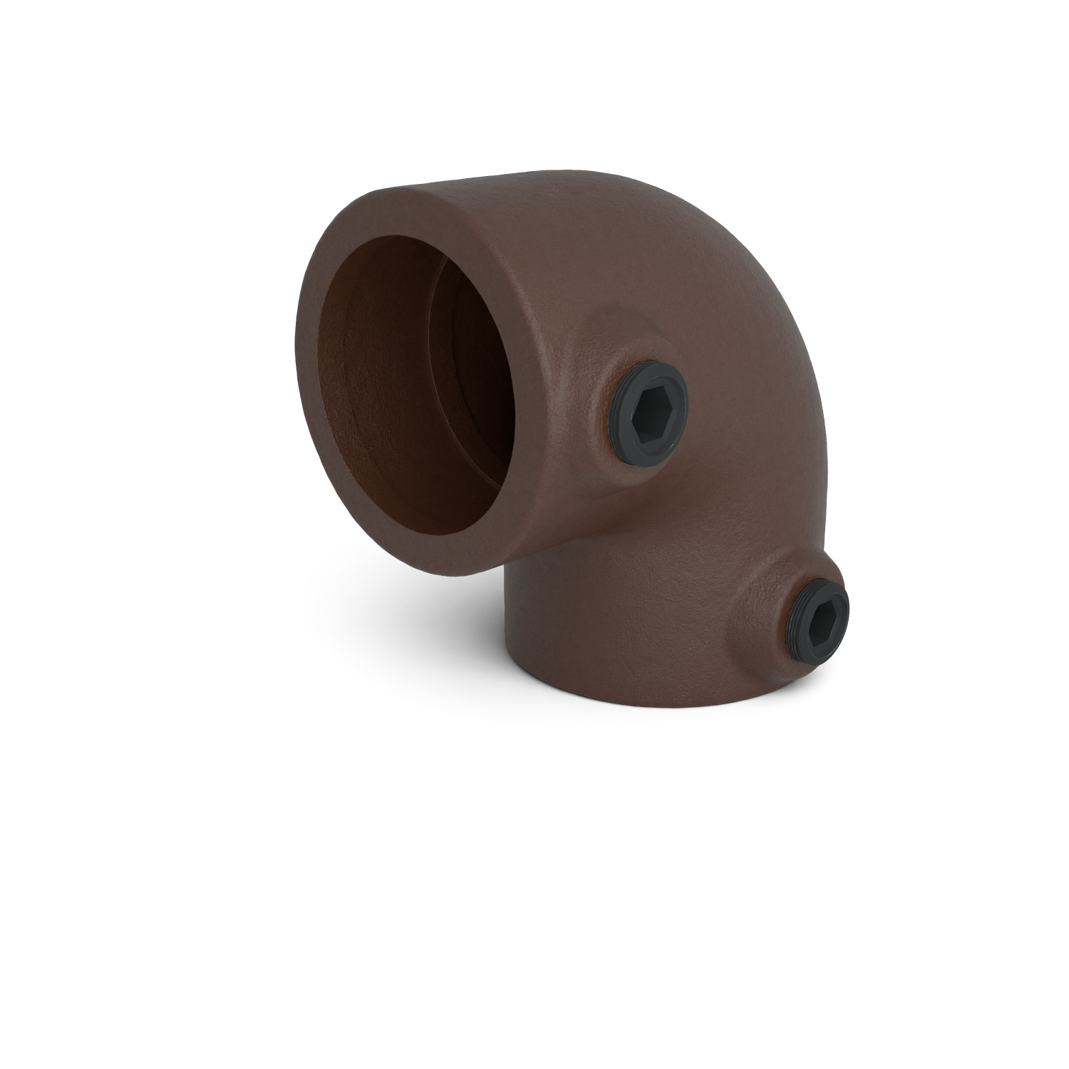 Rohrverbinder Bogen 90º vintage 26,9 mm - Schrägansicht Rohrverbinder (Rohr-verbinder.de)