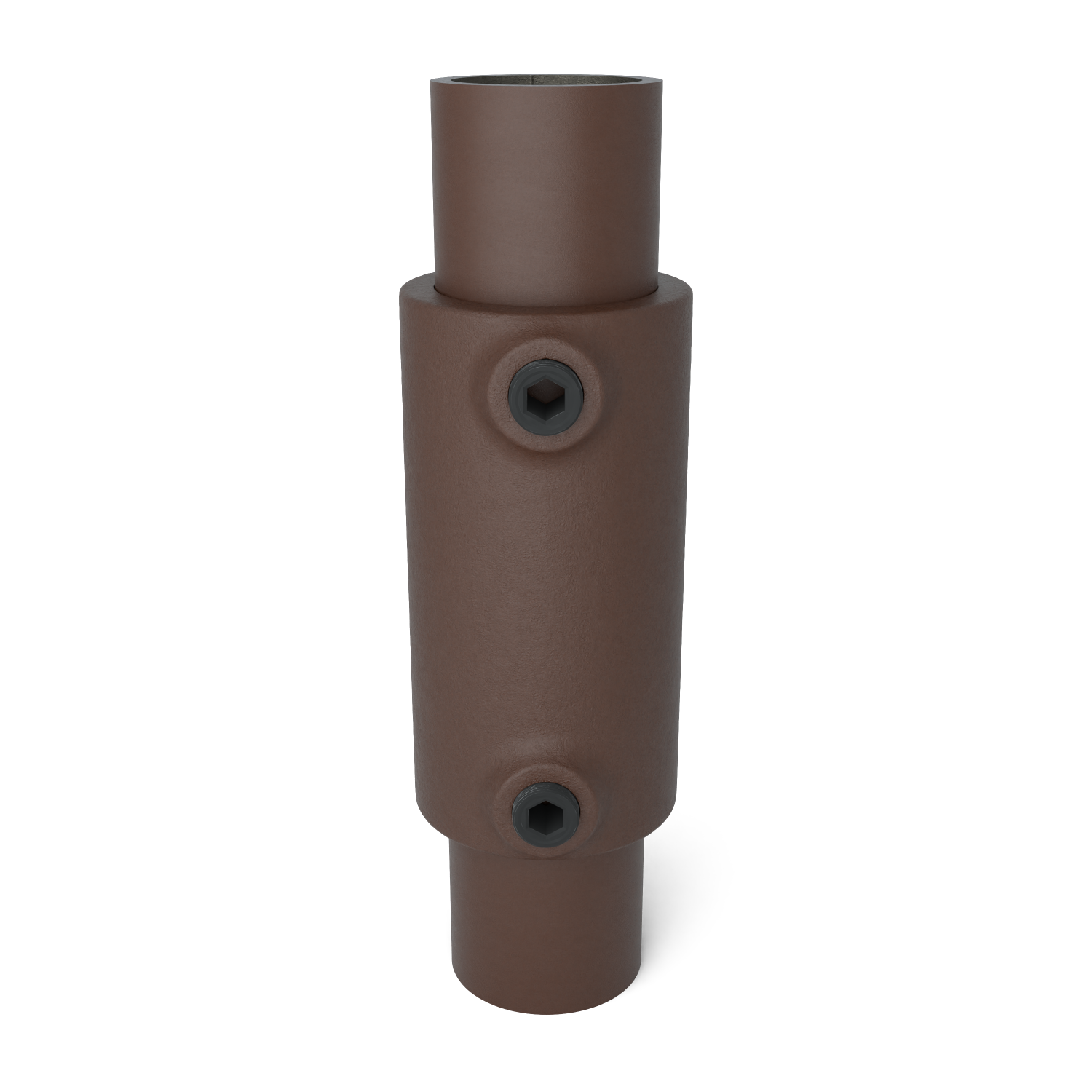 Rohrverbinder Verlängerungsstück vintage 33,7 mm - Vorderansicht mit Rohren (Rohr-verbinder.de)