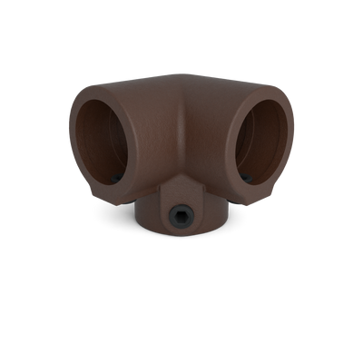 Rohrverbinder Dreiweg-Eckstück 90º vintage 26,9 mm - Vorderansicht Rohrverbinder (Rohr-verbinder.de)