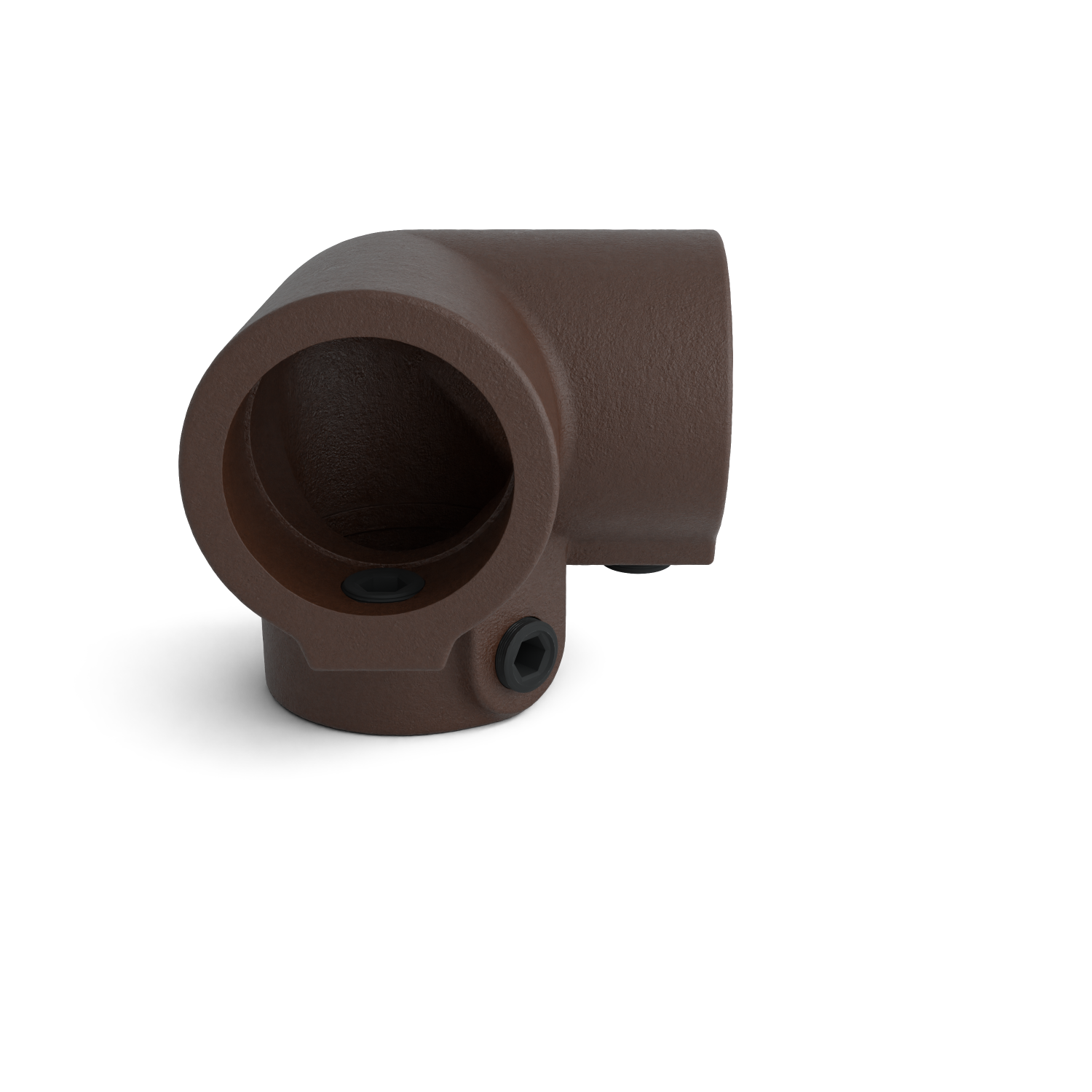Rohrverbinder Dreiweg-Eckstück 90º vintage 26,9 mm - Schrägansicht Rohrverbinder (Rohr-verbinder.de)