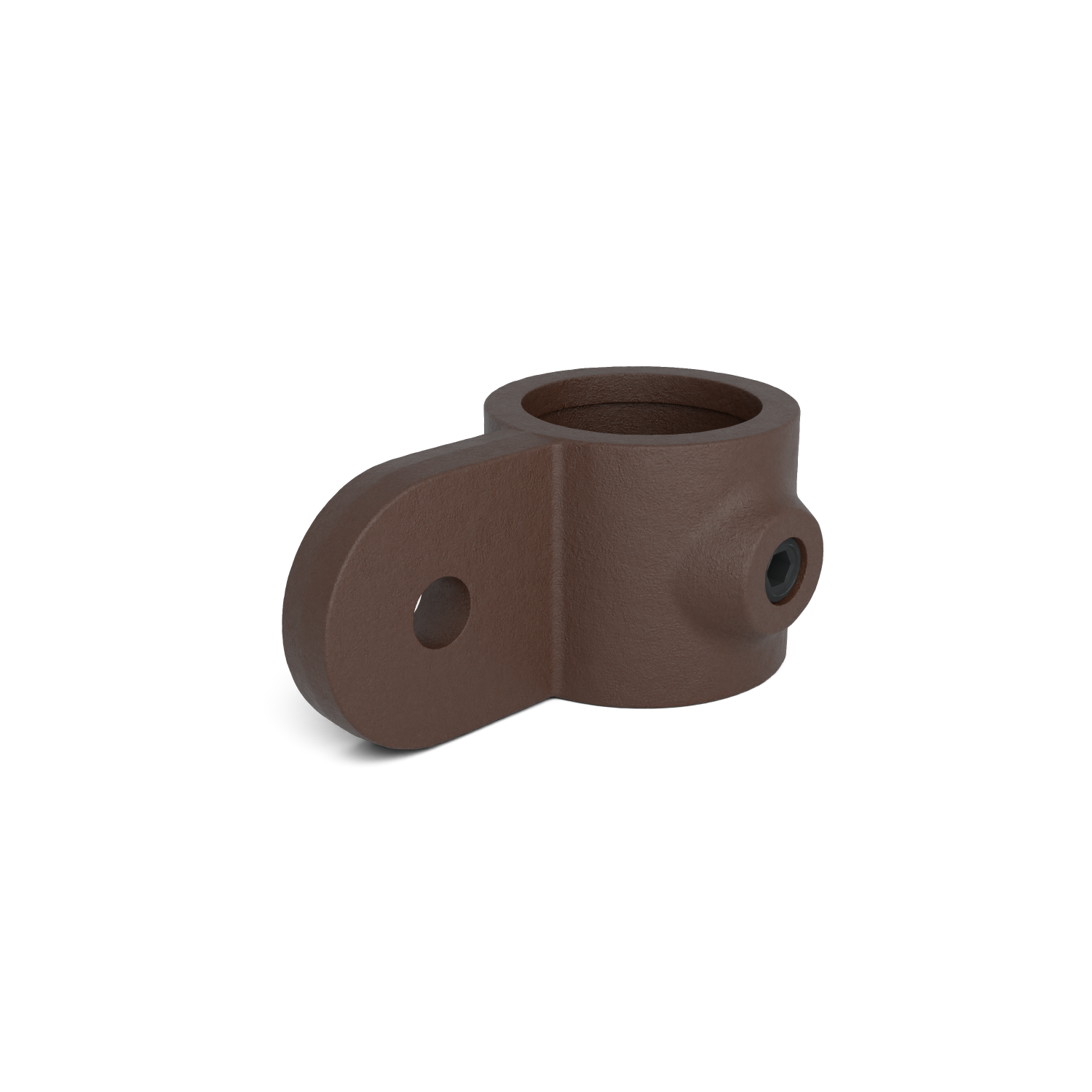 Rohrverbinder Gelenkauge vintage 33,7 mm - Schrägansicht Rohrverbinder (Rohr-verbinder.de)