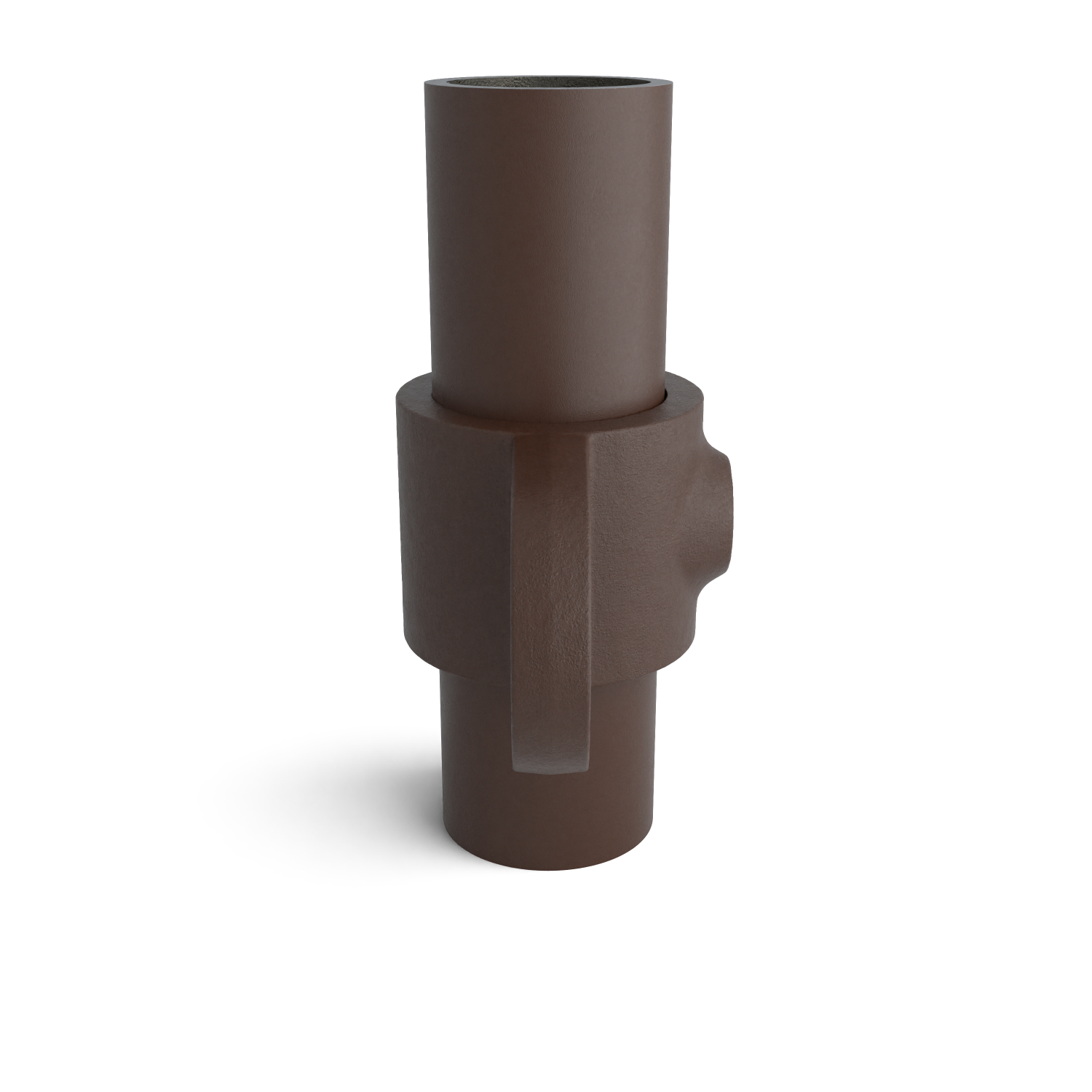 Rohrverbinder Gelenkauge vintage 33,7 mm - Seitenansicht mit Rohren (Rohr-verbinder.de)
