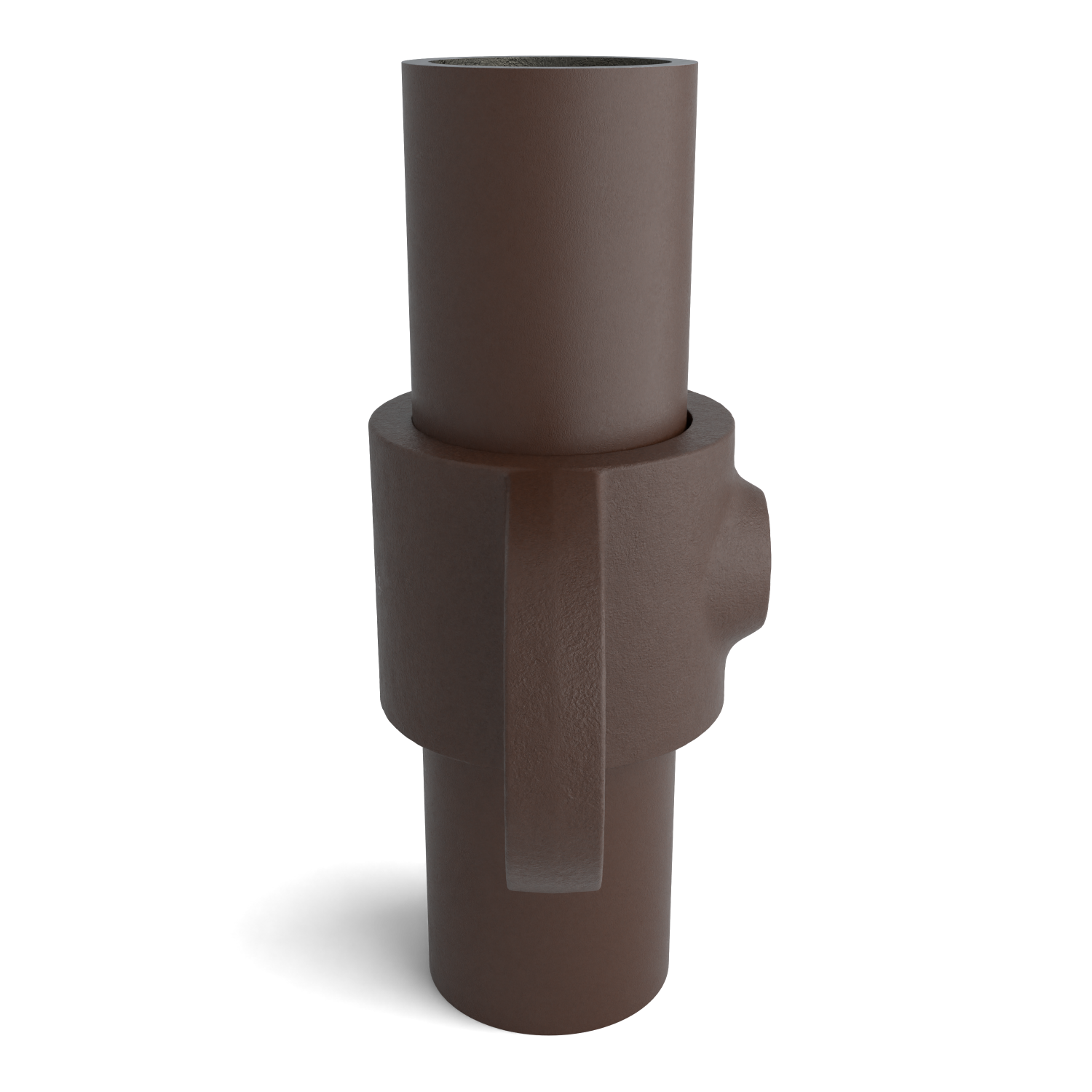 Rohrverbinder Gelenkauge doppelt 180º vintage 33,7 mm - Seitenansicht mit Rohren (Rohr-verbinder.de)