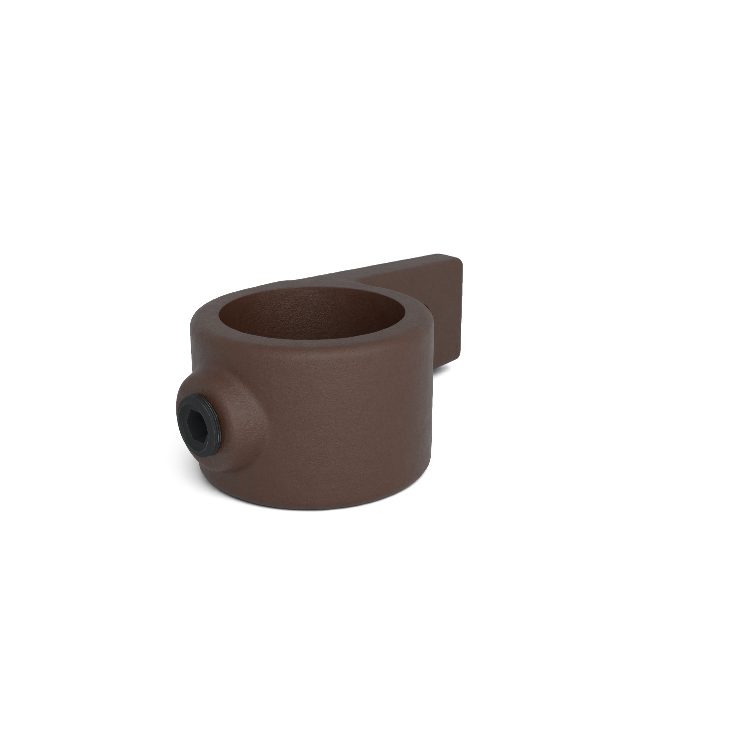 Rohrverbinder Ösenteil mit Einzellasche vintage 33,7 mm - Schrägansicht Rohrverbinder (Rohr-verbinder.de)