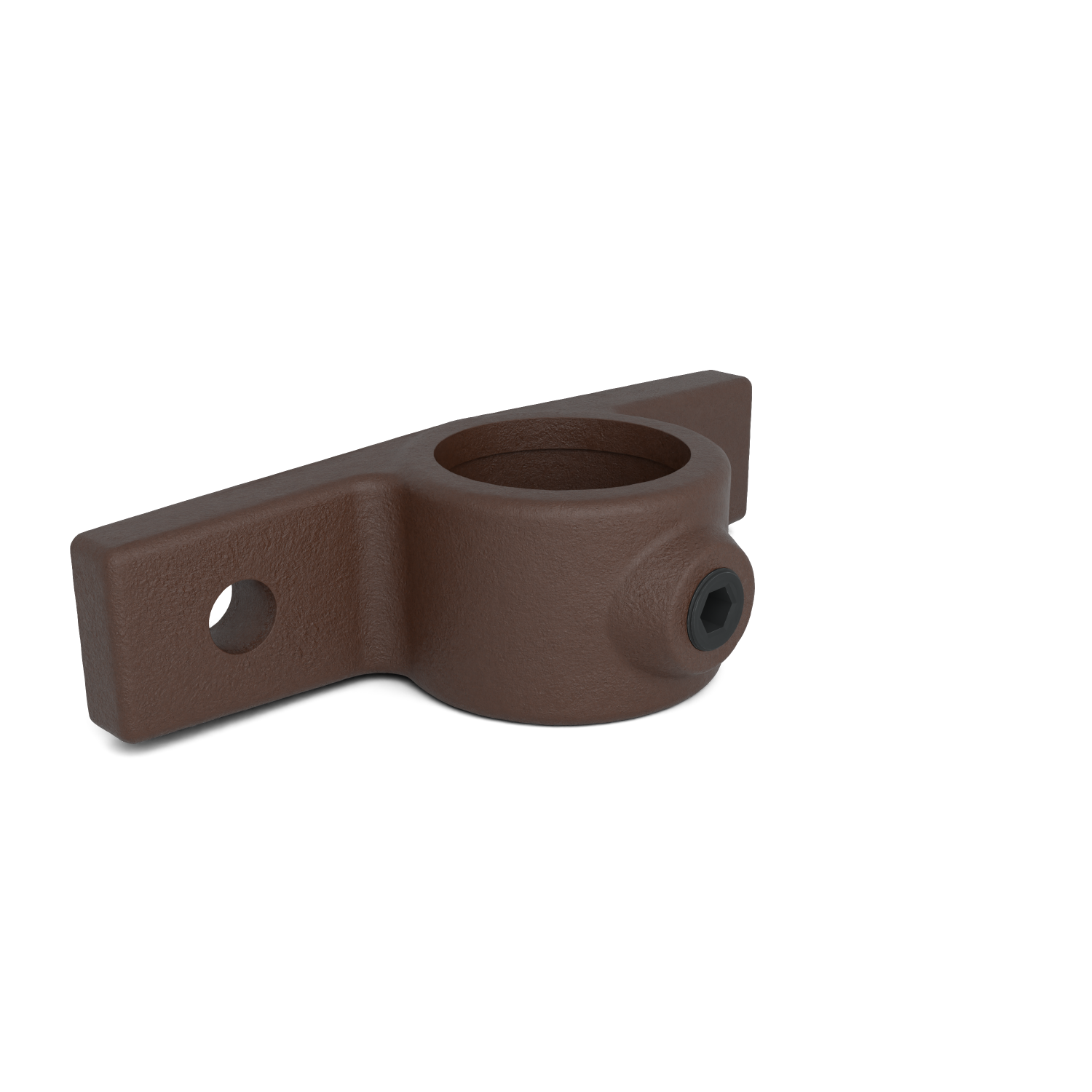 Rohrverbinder Ösenteil mit Doppellasche vintage 33,7 mm - Schrägansicht Rohrverbinder (Rohr-verbinder.de)