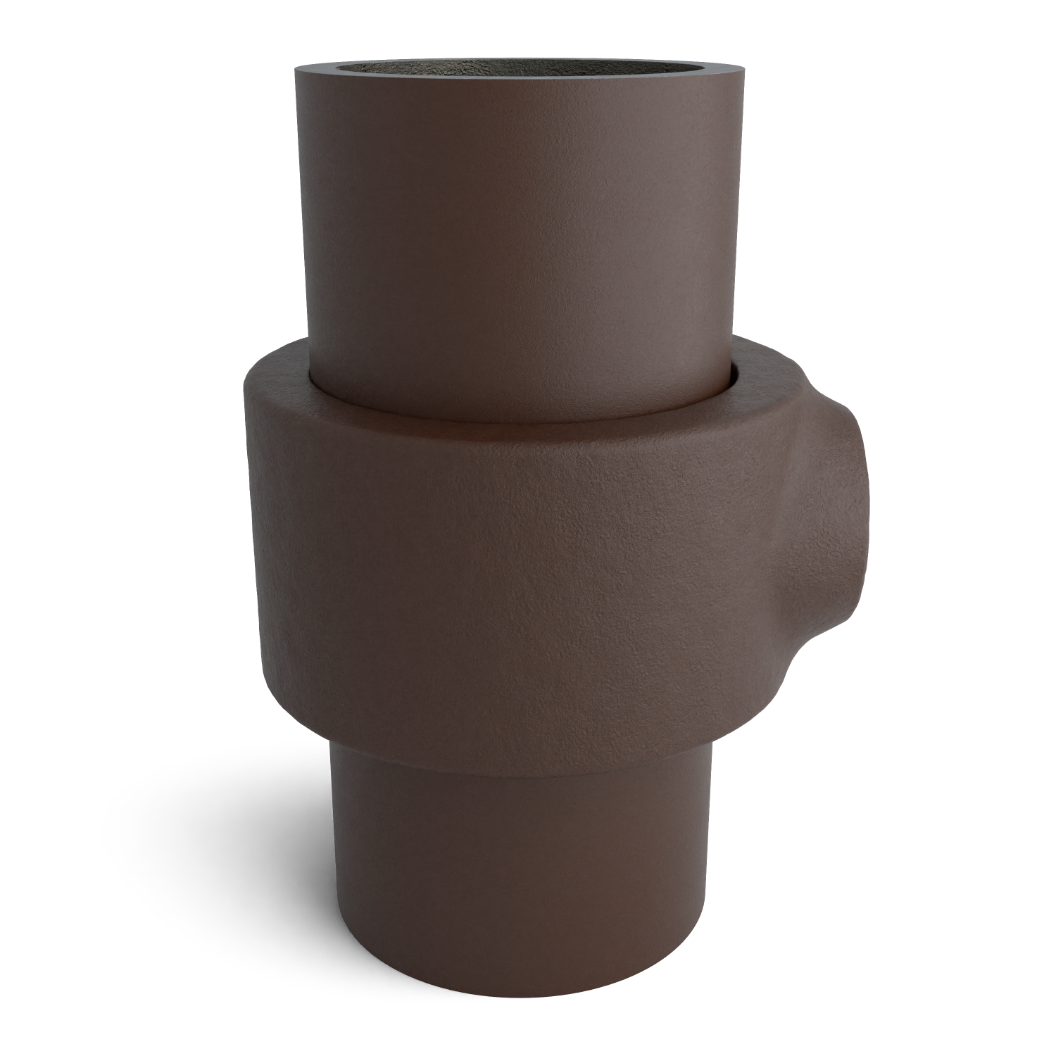 Rohrverbinder Stellring vintage 33,7 mm - Seitenansicht mit Rohren (Rohr-verbinder.de)