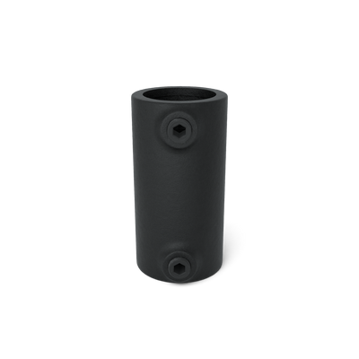 Rohrverbinder Verlängerungsstück - Schwarz für außen - 42,4 mm - Vorderansicht Rohrverbinder (Rohr-verbinder.de)