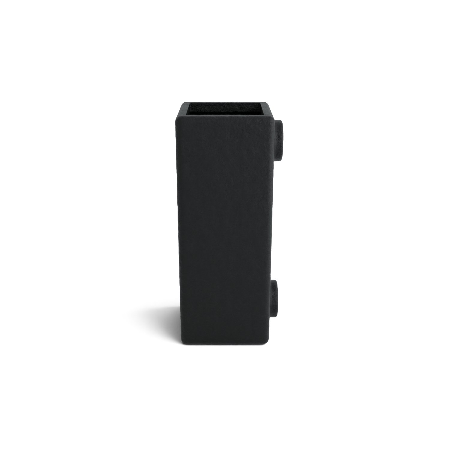 Rohrverbinder Verlängerungsstück schwarz 40 mm quadratisch - Seitenansicht Rohrverbinder (Rohr-verbinder.de)