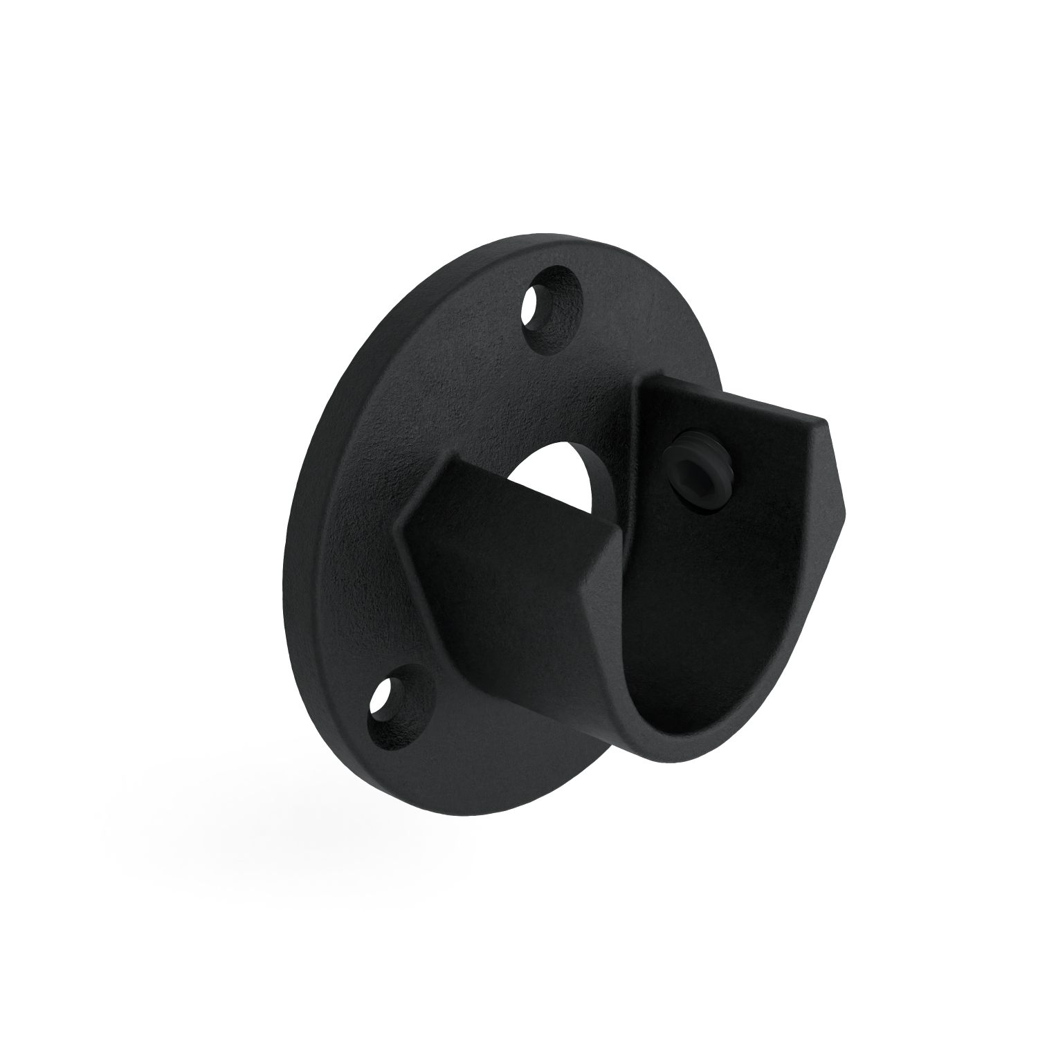 Rohrverbinder Stangenhalter schwarz (Set) 26,9 mm - Seitenansicht Rohrverbinder (Rohr-verbinder.de)