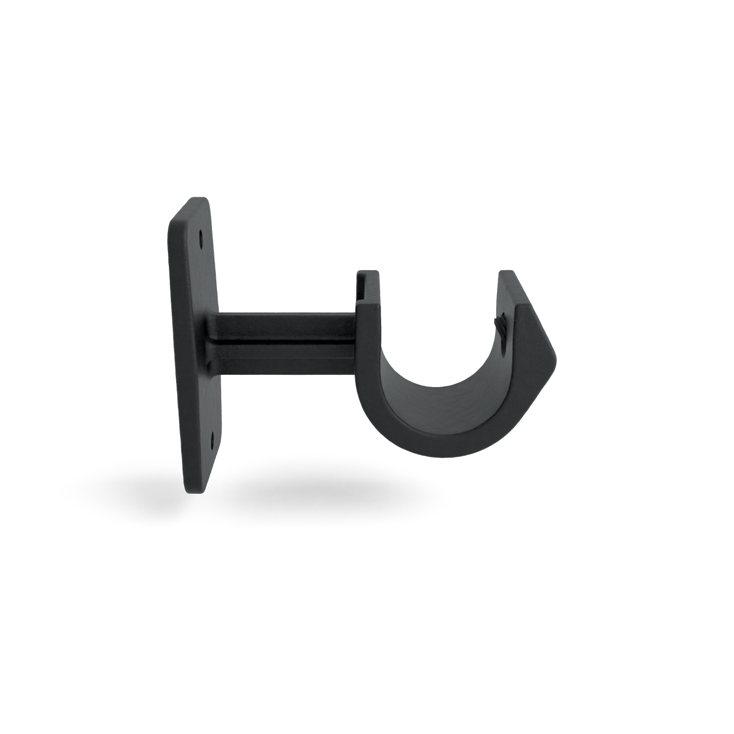 Rohrverbinder Handlaufhalterung offen schwarz 33,7 mm - Seitenansicht Rohrverbinder (Rohr-verbinder.de)