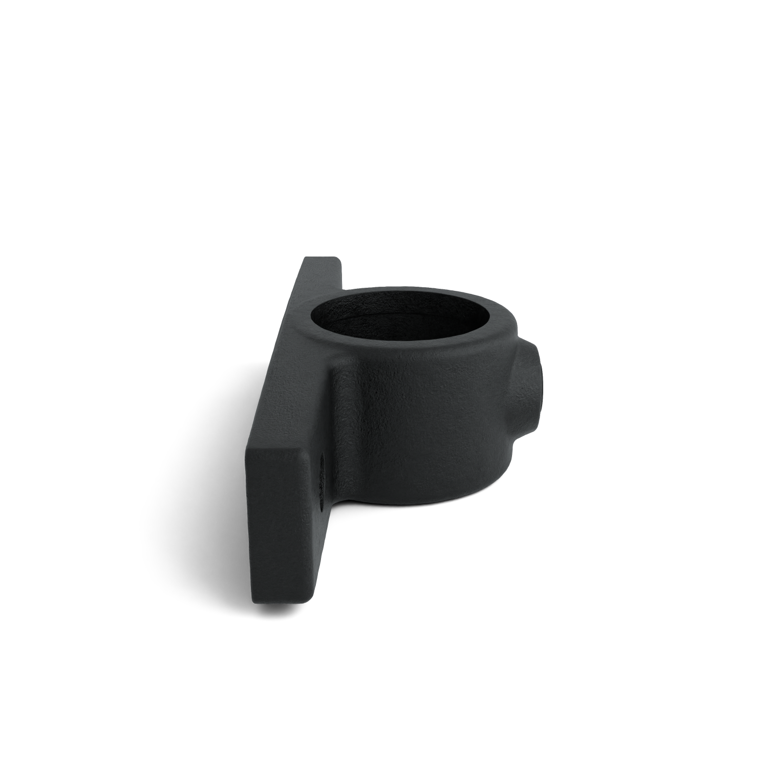 Rohrverbinder Ösenteil mit Doppellasche - Schwarz für außen - 33,7 mm - Seitenansicht Rohrverbinder (Rohr-verbinder.de)