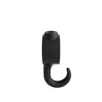 Rohrverbinder Stellring mit Haken schwarz 42,4 mm - Vorderansicht Rohrverbinder (Rohr-verbinder.de)