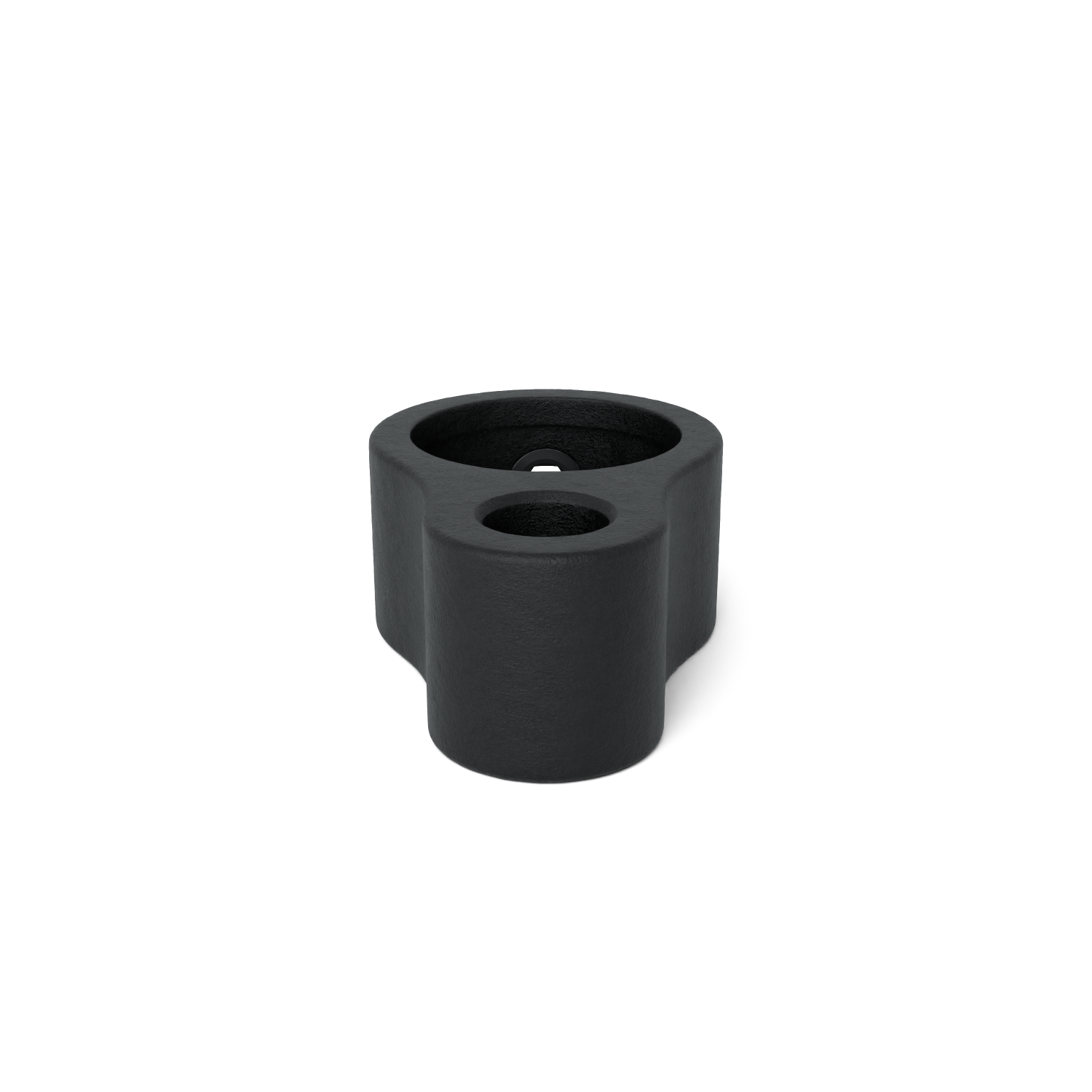 Rohrverbinder Stellringauge schwarz 26,9 mm - Seitenansicht Rohrverbinder (Rohr-verbinder.de)