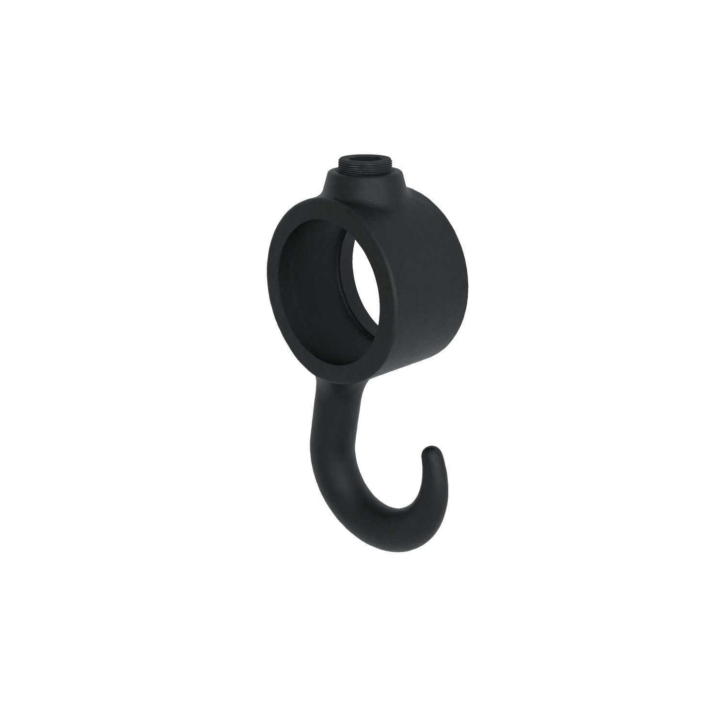 Rohrverbinder Kleiderhaken schwarz 21,3 mm - Vorderansicht Rohrverbinder (Rohr-verbinder.de)