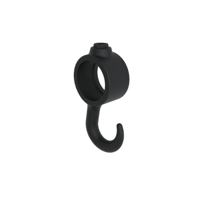 Rohrverbinder Kleiderhaken schwarz 26,9 mm - Vorderansicht Rohrverbinder (Rohr-verbinder.de)