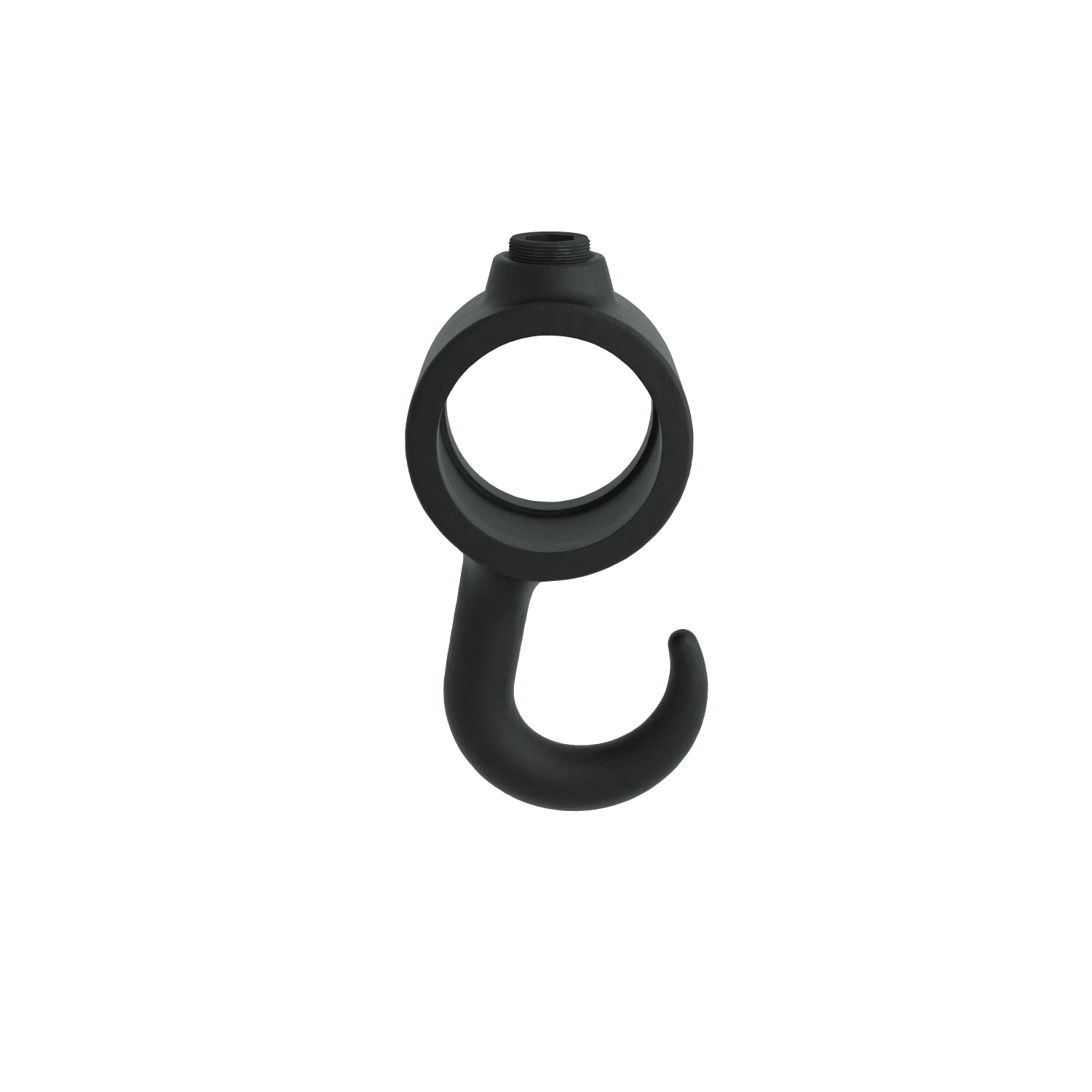 Rohrverbinder Kleiderhaken schwarz 48,3 mm - Schrägansicht Rohrverbinder (Rohr-verbinder.de)