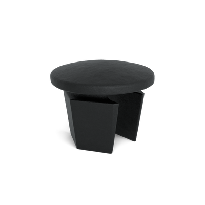 Rohrverbinder Stopfen Metall schwarz 48,3 mm - Vorderansicht Rohrverbinder (Rohr-verbinder.de)