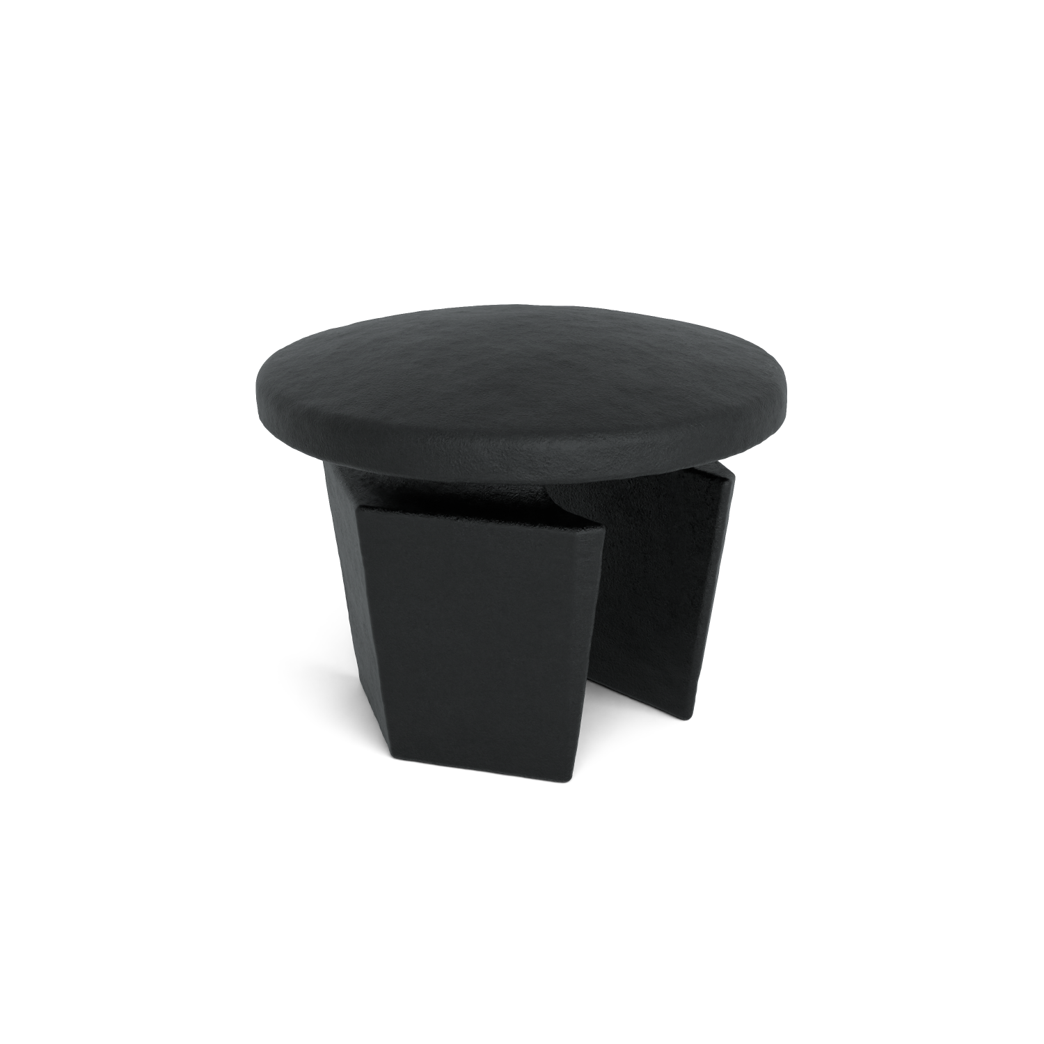 Rohrverbinder Stopfen Metall - Schwarz für außen - 42,4 mm - Vorderansicht Rohrverbinder (Rohr-verbinder.de)