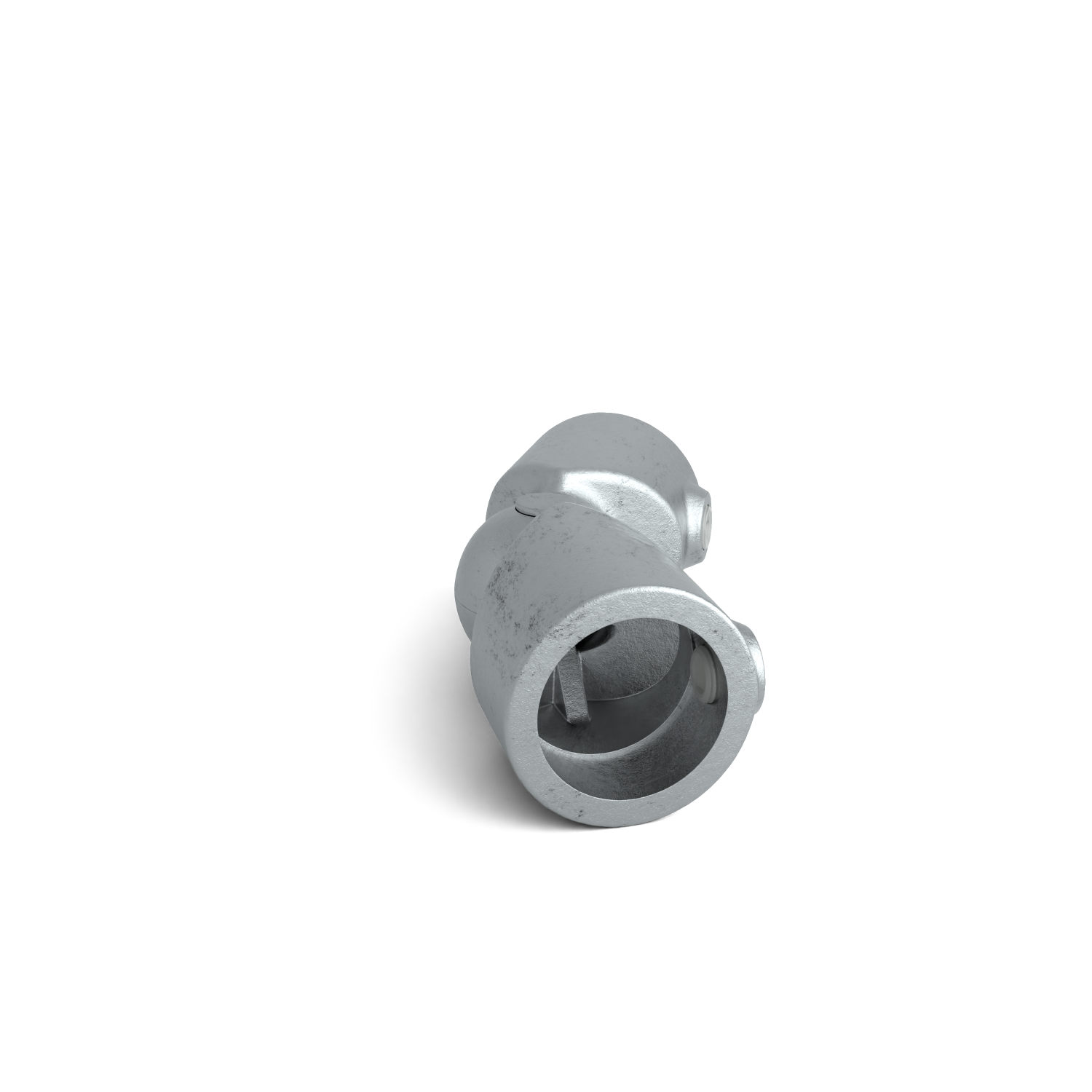 Rohrverbinder Eckstück verstellbar 48,3 mm - Seitenansicht Rohrverbinder (Rohr-verbinder.de)