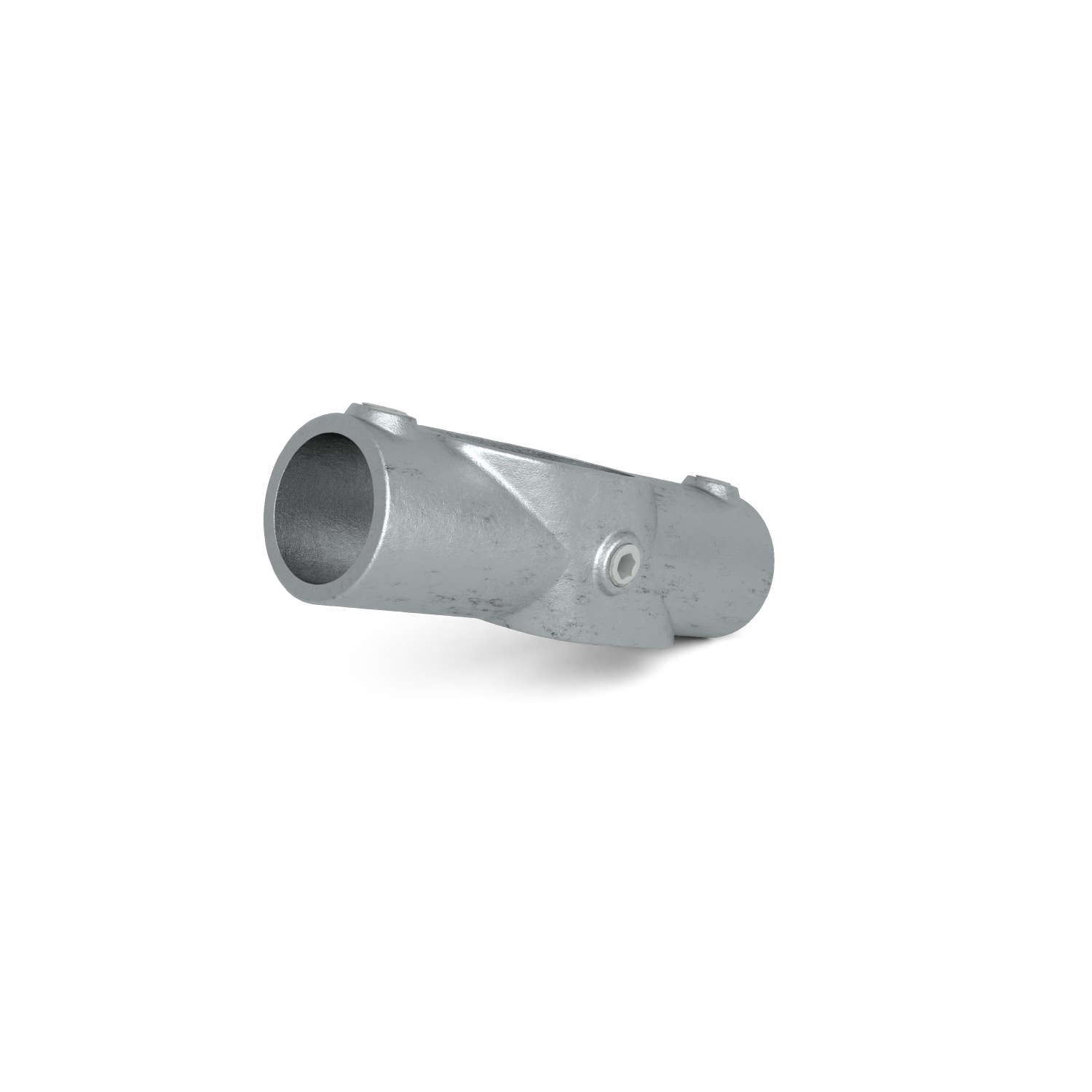 Rohrverbinder Kreuzstück 45º-90º 48,3 mm - Schrägansicht Rohrverbinder (Rohr-verbinder.de)
