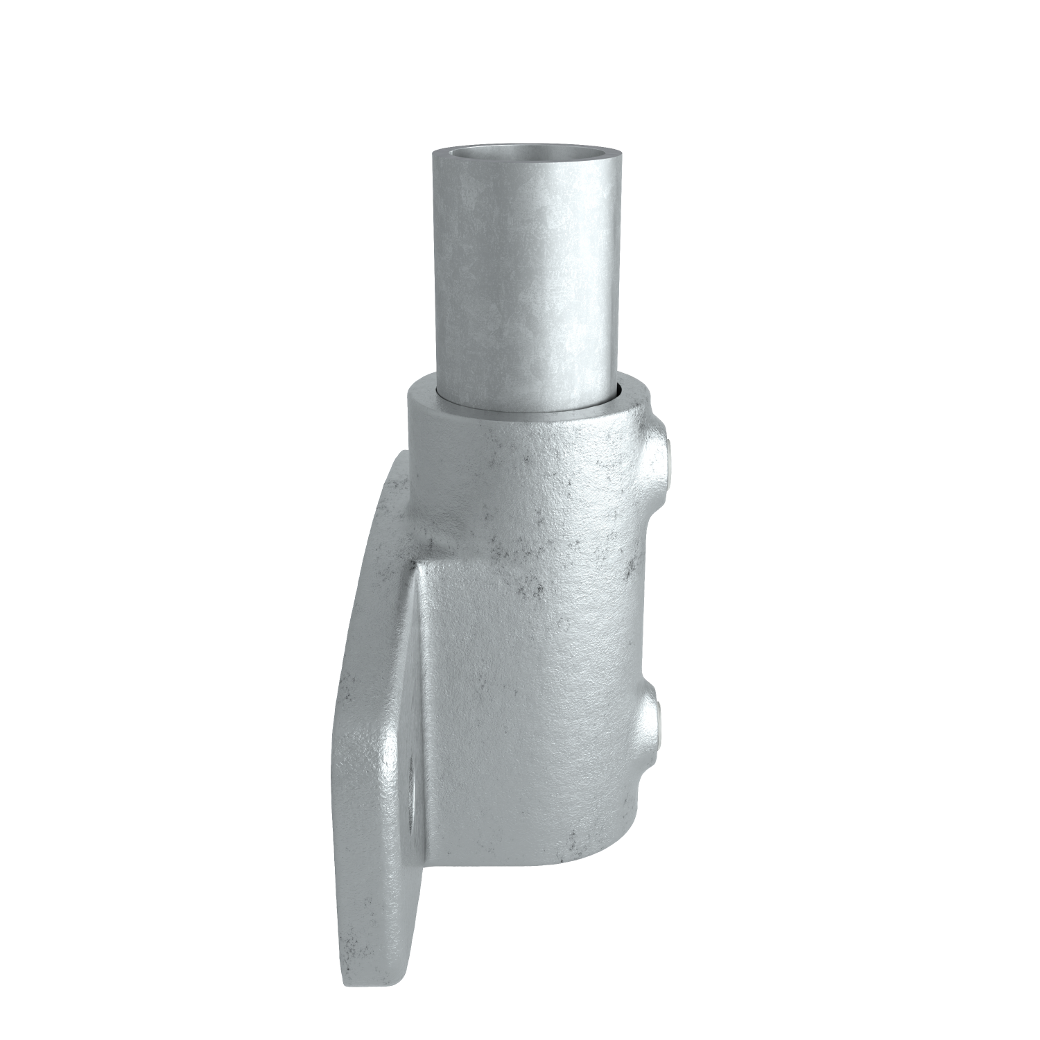 Rohrverbinder Wandhalter Schwerlast horizontal 42,4 mm - Seitenansicht mit Rohren (Rohr-verbinder.de)