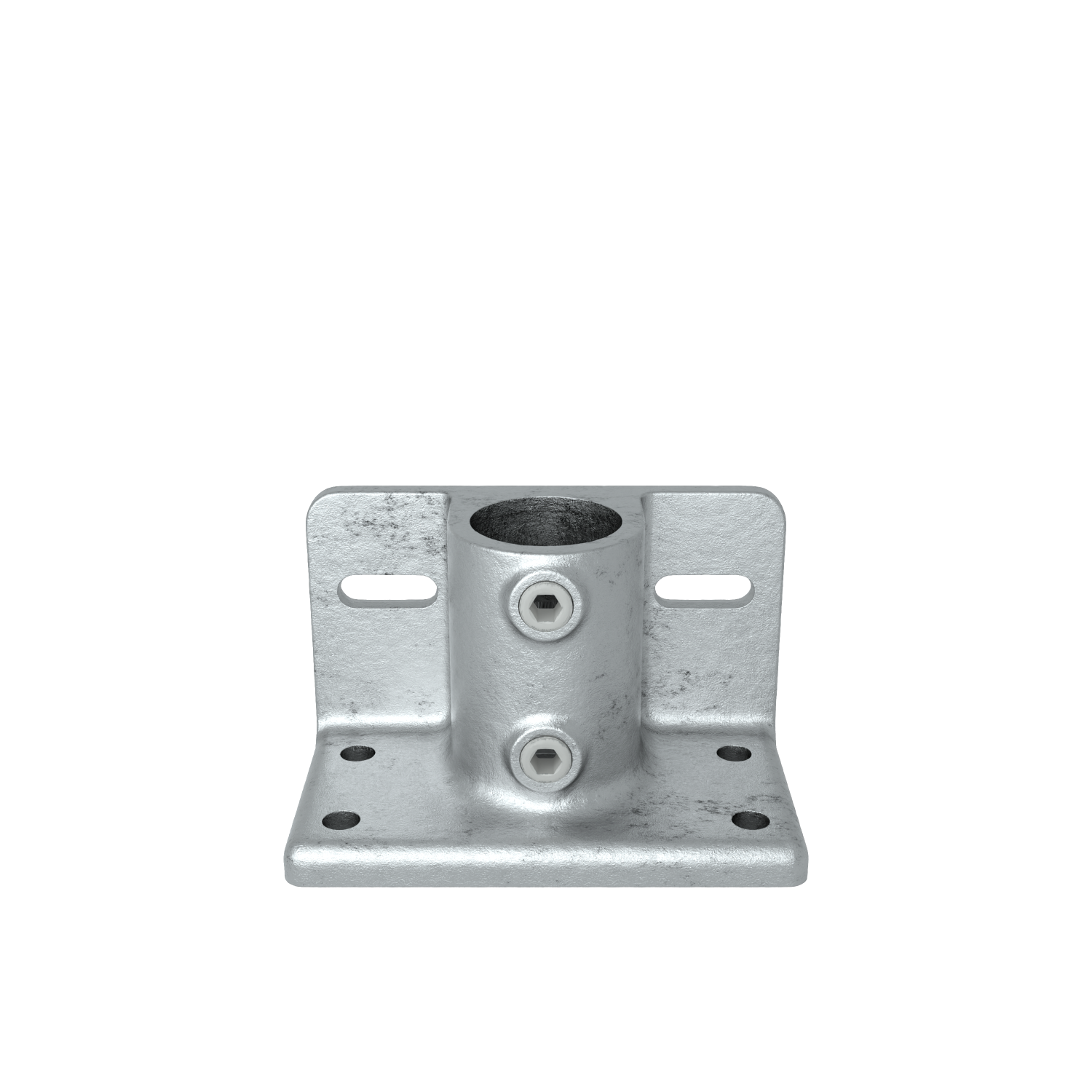 Rohrverbinder Trittrand-Fußplatte 42,4 mm - Vorderansicht Rohrverbinder (Rohr-verbinder.de)