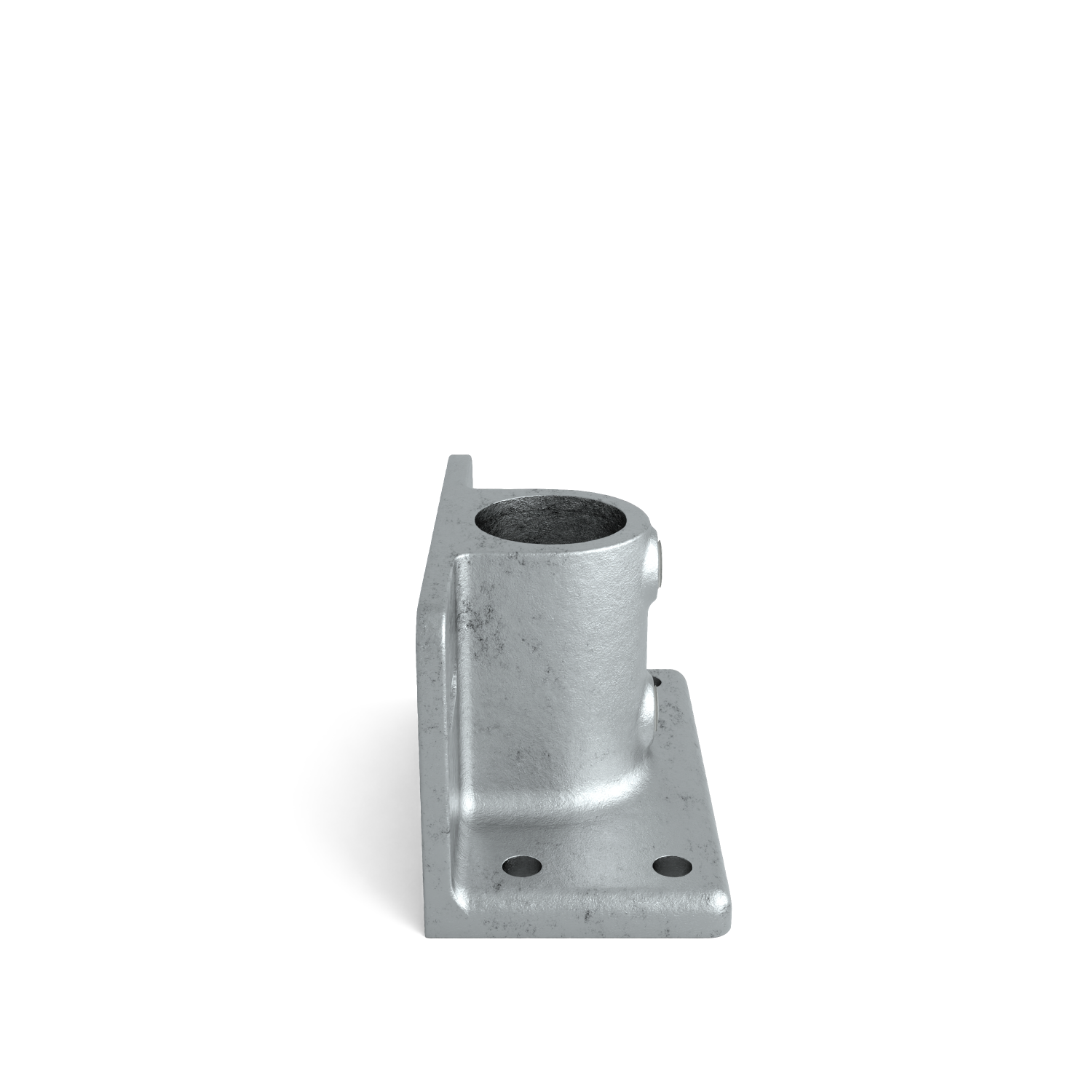 Rohrverbinder Trittrand-Fußplatte 42,4 mm - Seitenansicht Rohrverbinder (Rohr-verbinder.de)