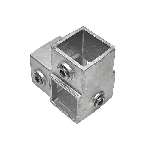 Eckstück 90º 40 mm quadratisch | Rohrverbinder.de | der Spezialist für Rohrverbindern