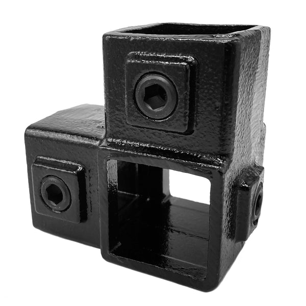 Eckstück 90º schwarz 40 mm quadratisch