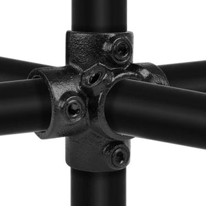 Kreuzstück für Stützrohr schwarz 42,4 mm | Rohrverbinder | das größte Angebot an Rohrverbindern | Rohr-verbinder.de