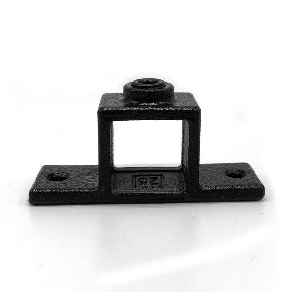 Ösenteil mit Doppellasche schwarz 25 mm quadratisch | Rohrverbinder.de | der Spezialist für Rohrverbindern