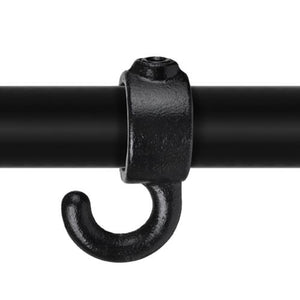 Stellring mit Haken schwarz 42,4 mm | Rohrverbinder | das größte Angebot an Rohrverbindern | Rohr-verbinder.de