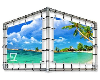 Bannerrahmen V-Form Wandmontage