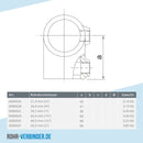 T-Stück kurz 21,3 mm | technische Zeichnung | Rohrverbinder | Schnelle Lieferung | Rohr-verbinder.de