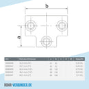 T-Stück lang 26,9 mm | technische Zeichnung | Rohrverbinder | Schnelle Lieferung | Rohr-verbinder.de